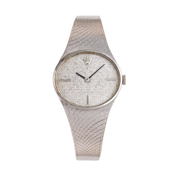 ROLEX - ROLEX - CELLINI OROLOGIO SOLO TEMPO A CARICA MANUALE CON BRACCIALE INTEGRATO IN ORO BIANCO 18KT E QUADRANTE GRIGIO