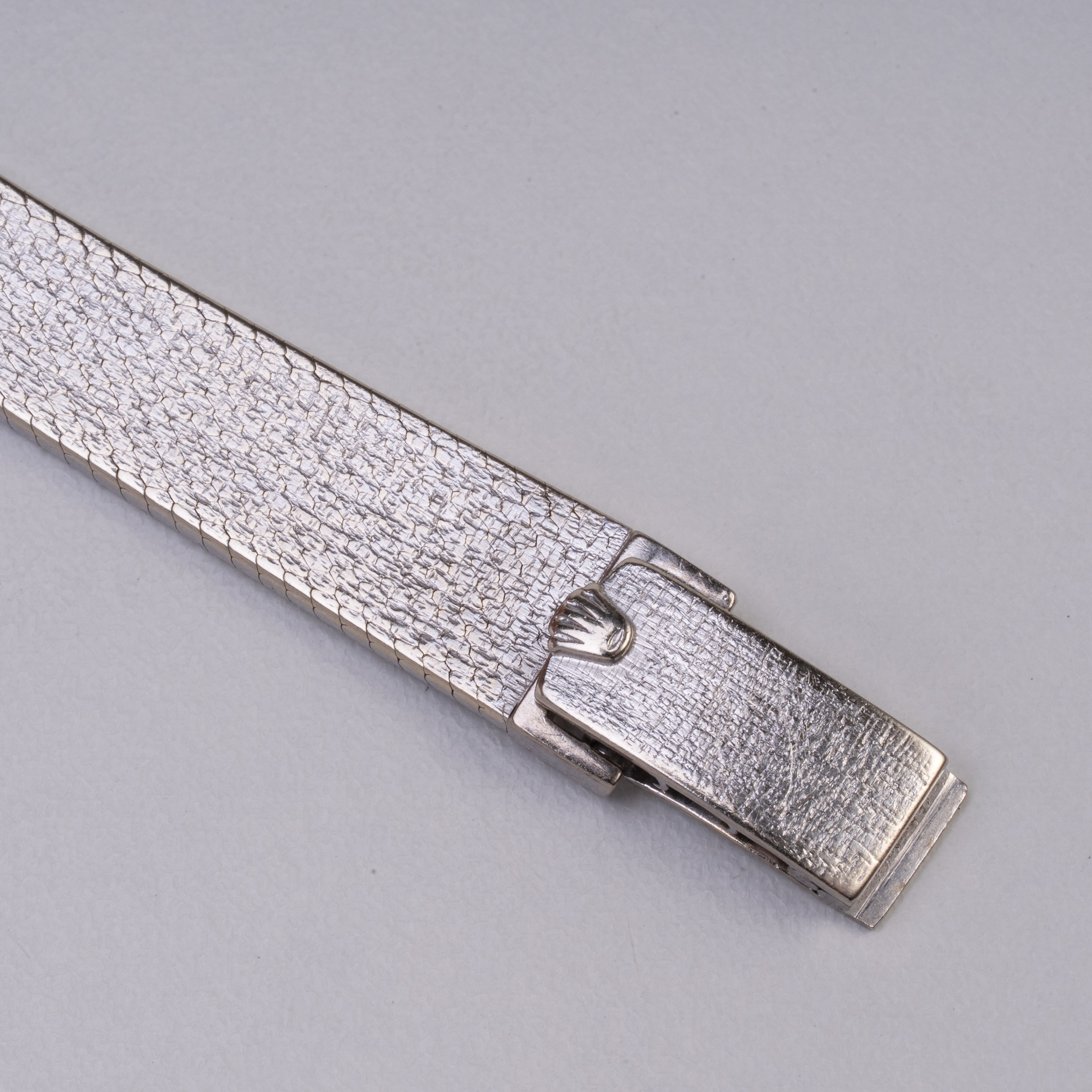 Rolex - Cellini, orologio solo tempo a carica manuale in oro bianco 18 kt con bracciale integrato