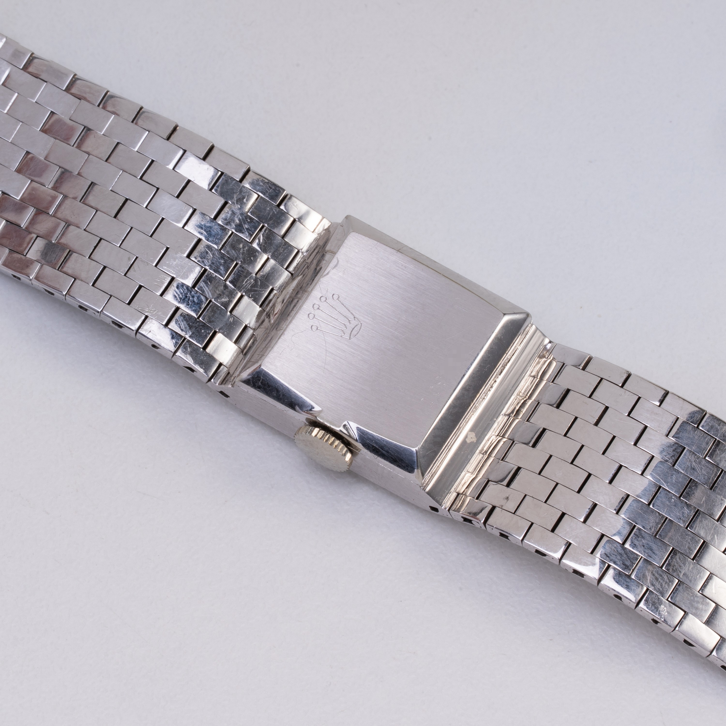 Rolex - Cintura: orologio da polso solo tempo a carica manuale in oro bianco 18kt con quadrante b...