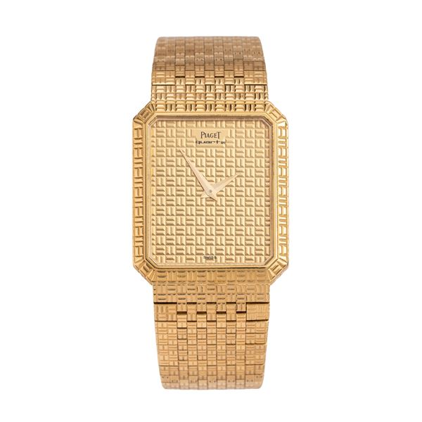 PIAGET - PIAGET OROLOGIO SOLO TEMPO AL QUARZO IN ORO GIALLO 18KT CON BRACCIALE INTEGRATO IN ORO GIALLO 18KT E QUADRANTE IN ORO GIALLO 18KT