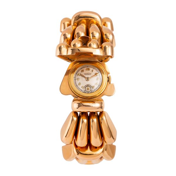 MOVADO - MOVADO  OROLOGIO SOLO TEMPO A CARICA MANUALE IN ORO GIALLO 18KT CON BRACCIALE IN ORO ROSA 18KT E INDICI BREGUET