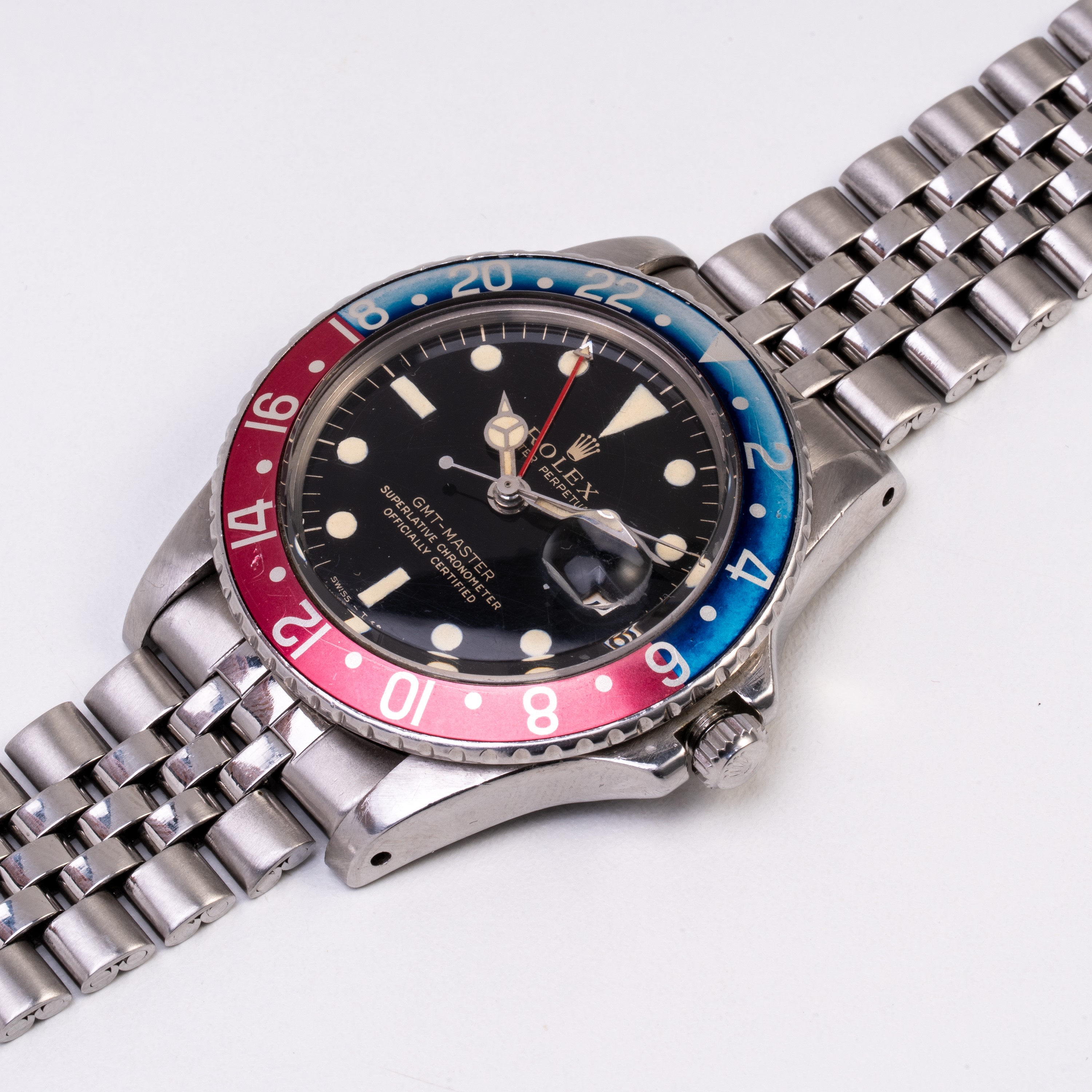 Rolex - GMT-Master 1675, orologio GMT in acciaio con quadrante nero gilt