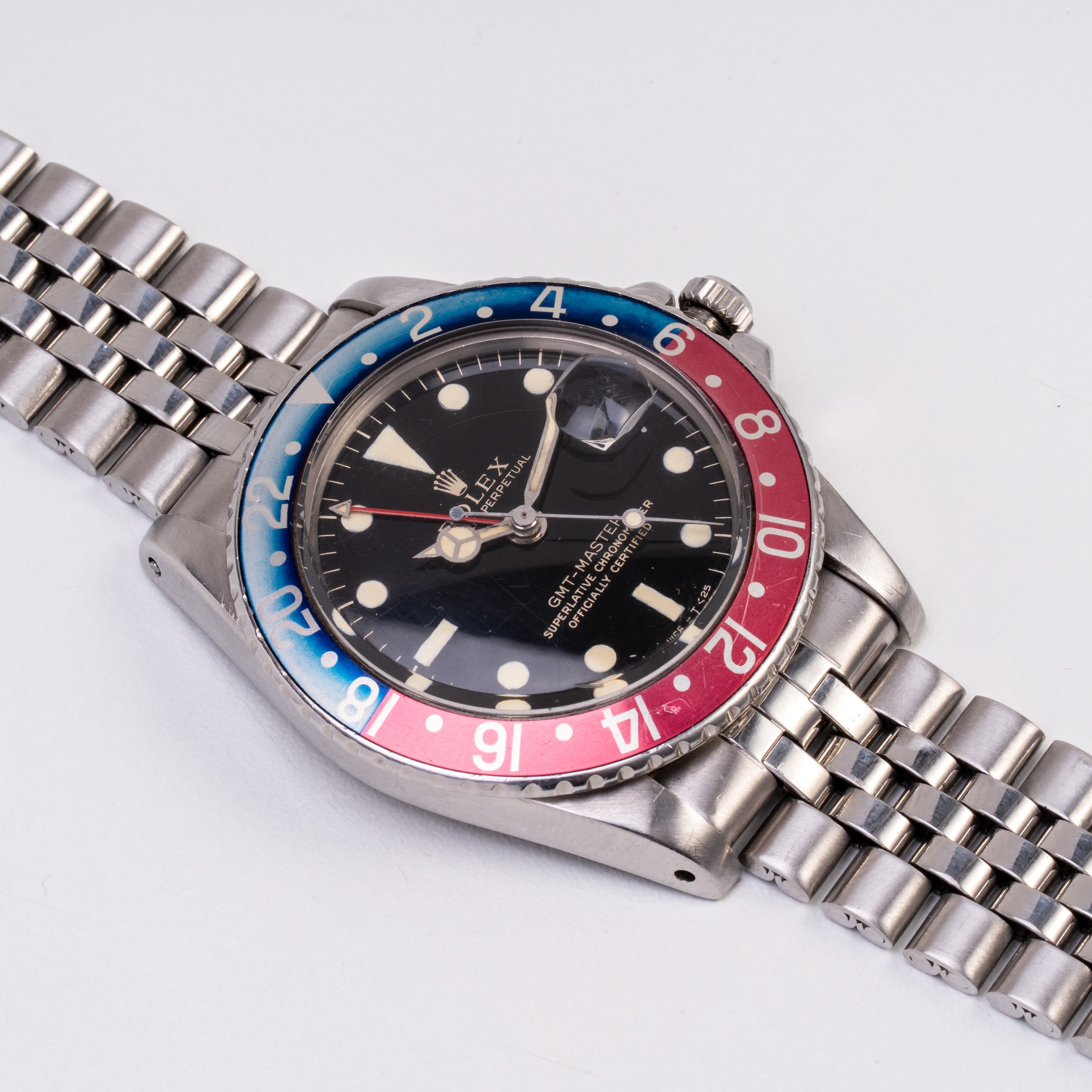 Rolex - GMT-Master 1675, orologio GMT in acciaio con quadrante nero gilt