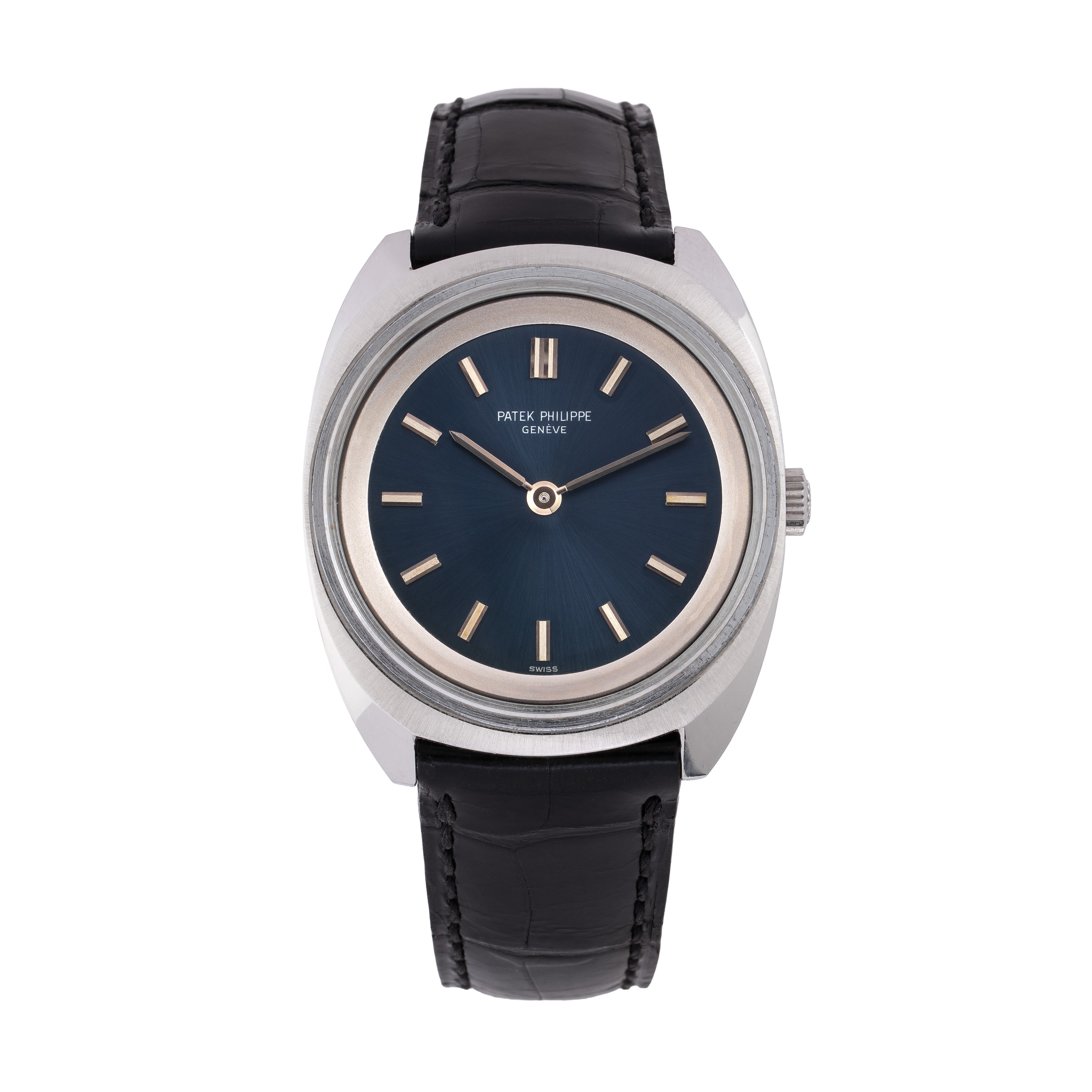 Patek Philippe - Calatrava 3579 — orologio solo tempo a carica manuale in acciaio con quadrante b...