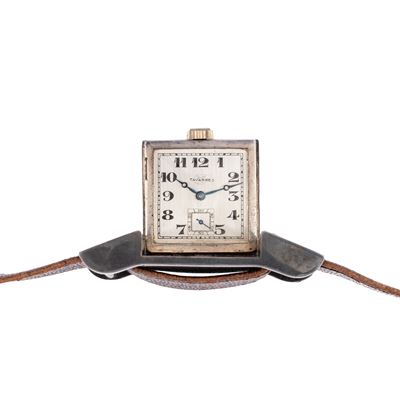 Orologio da cintura in argento 925 con quadrante grigio e numeri arabi
