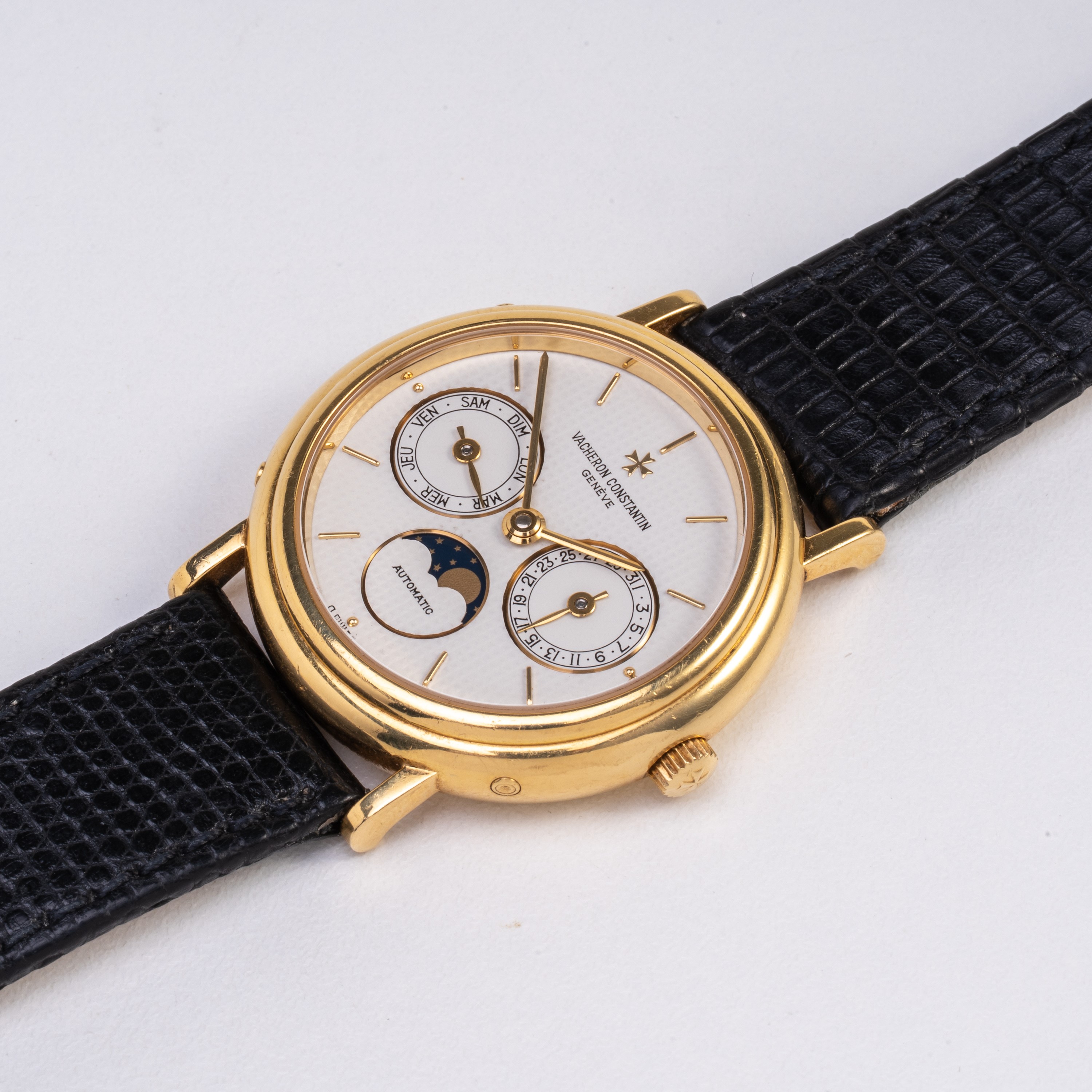 Vacheron Constantin - Patrimony Calendar Moonphase, orologio da polso in oro giallo 18 kt con Day...