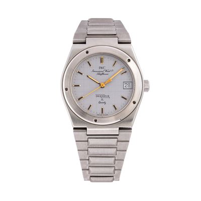 Ingenieur 3305 — orologio solo tempo in acciaio al quarzo con quadrante grigio e datario a ore tr...