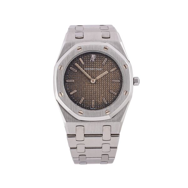 AUDEMARS PIGUET - AUDEMARS PIGUET - ROYAL OAK OROLOGIO SOLO TEMPO IN ACCIAIO AL QUARZO CON QUADRANTE TROPICALE