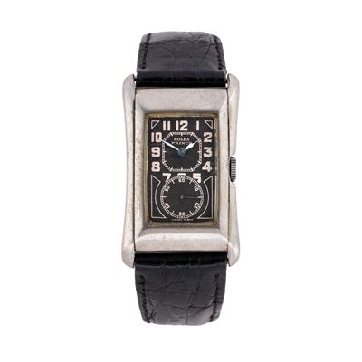 Prince 971U — orologio solo tempo in argento, carica manuale, quadrante nero