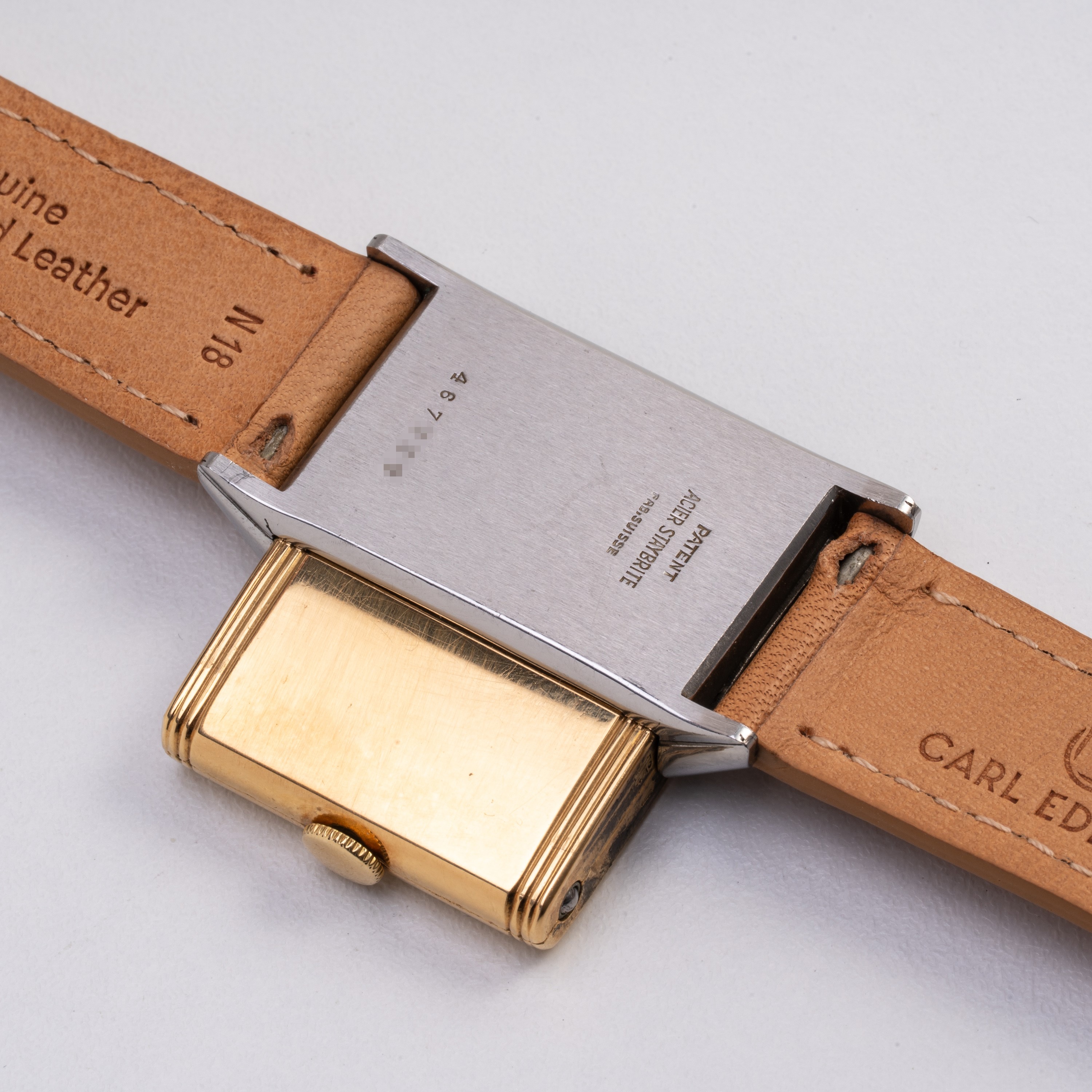 Jaeger le Coultre - Jaeger LeCoultre, Reverso solo tempo a carica manuale in acciaio e oro giallo...