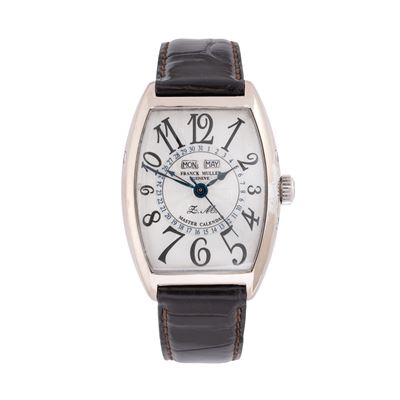 Master Calendar 2852MC, orologio triplo calendario in oro bianco 18 kt con quadrante guilloché gr...