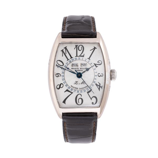 FRANCK MULLER - FRANCK MULLER - MASTER CALENDAR OROLOGIO TRIPLO CALENDARIO IN ORO BIANCO 18KT CON QUADRANTE GUILLOCHE' E DEPLOYANTE IN ORO BIANCO 18KT