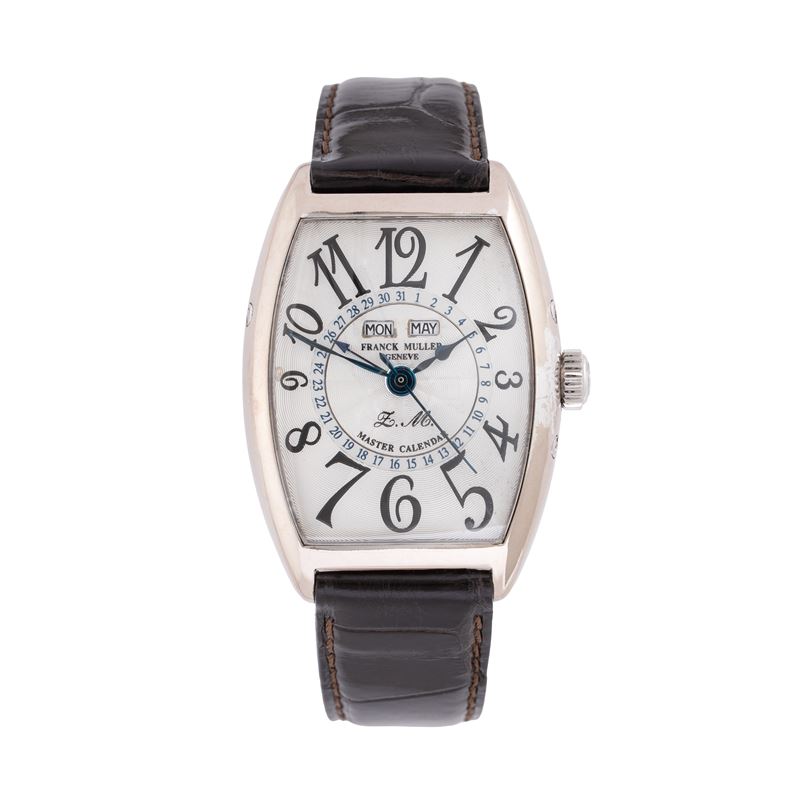 Franck Muller - Master Calendar 2852MC, orologio triplo calendario in oro bianco 18 kt con quadra...