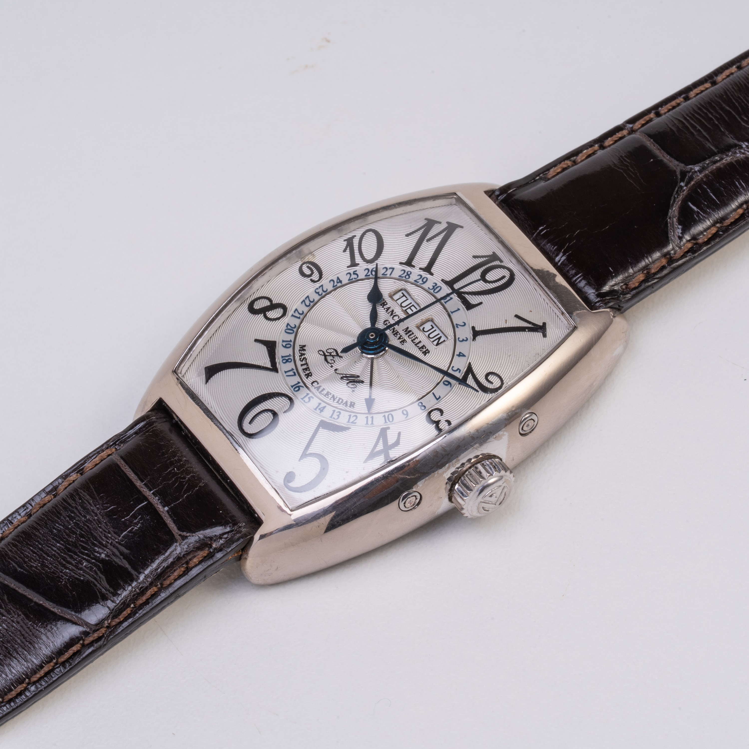 Franck Muller - Master Calendar 2852MC, orologio triplo calendario in oro bianco 18 kt con quadra...