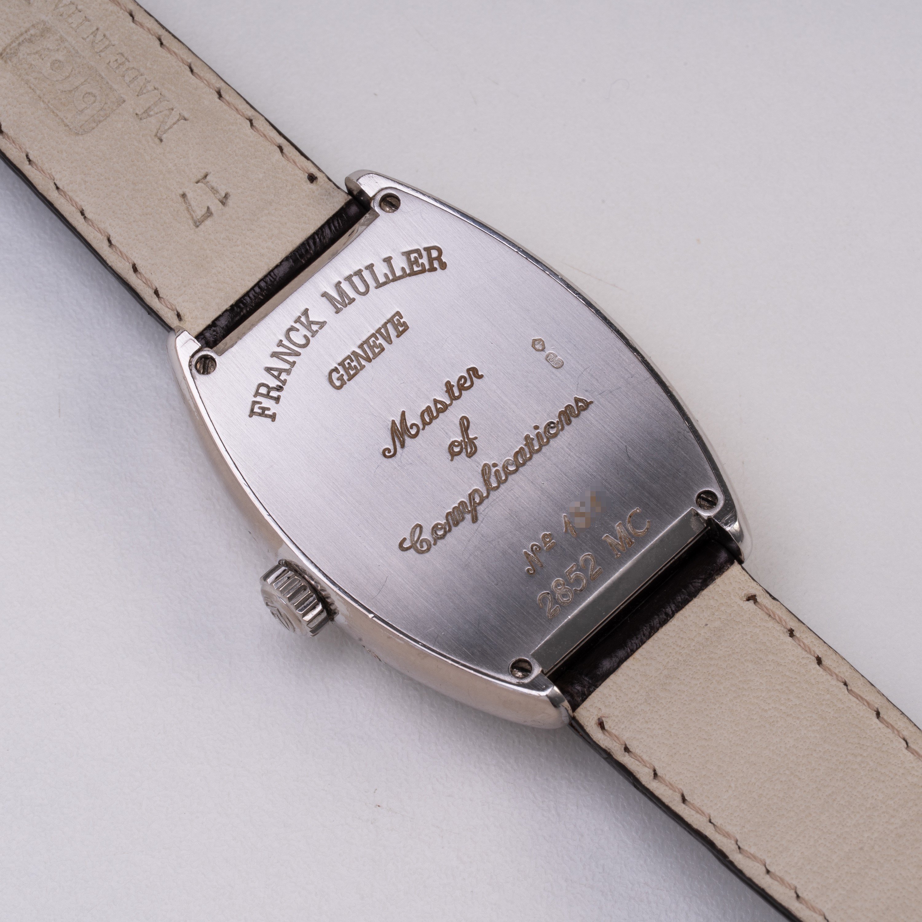 Franck Muller - Master Calendar 2852MC, orologio triplo calendario in oro bianco 18 kt con quadra...