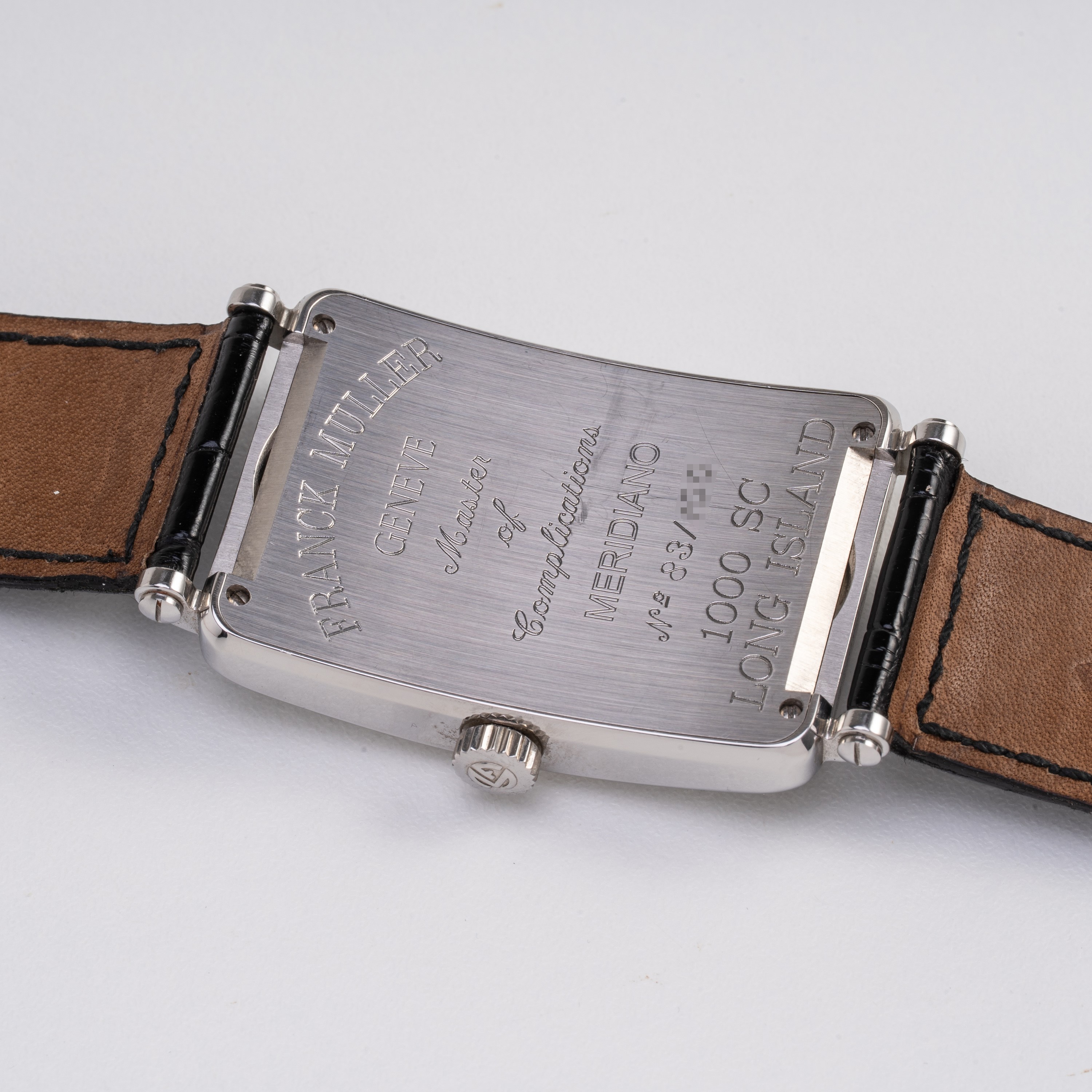 Franck Muller - Long Island Meridiano — orologio solo tempo automatico in acciaio con quadrante g...
