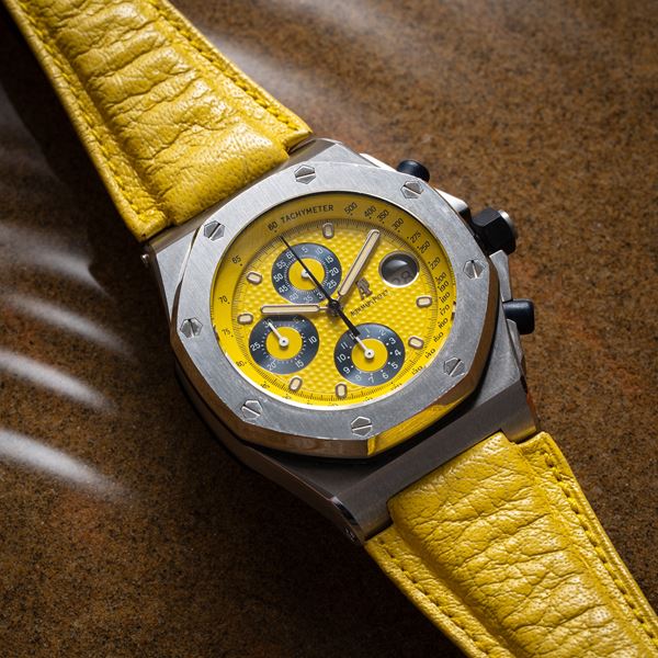 AUDEMARS PIGUET - ROYAL OAK OFFSHORE CRONOGRAFO A CARICA AUTOMATICA IN ACCIAIO CON QUADRANTE TAPISSERIE  [..]