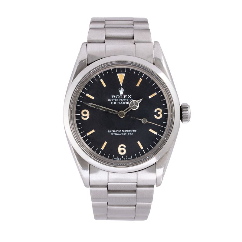 Rolex - Explorer (Ref. 1016), orologio solo tempo automatico in acciaio con quadrante nero
