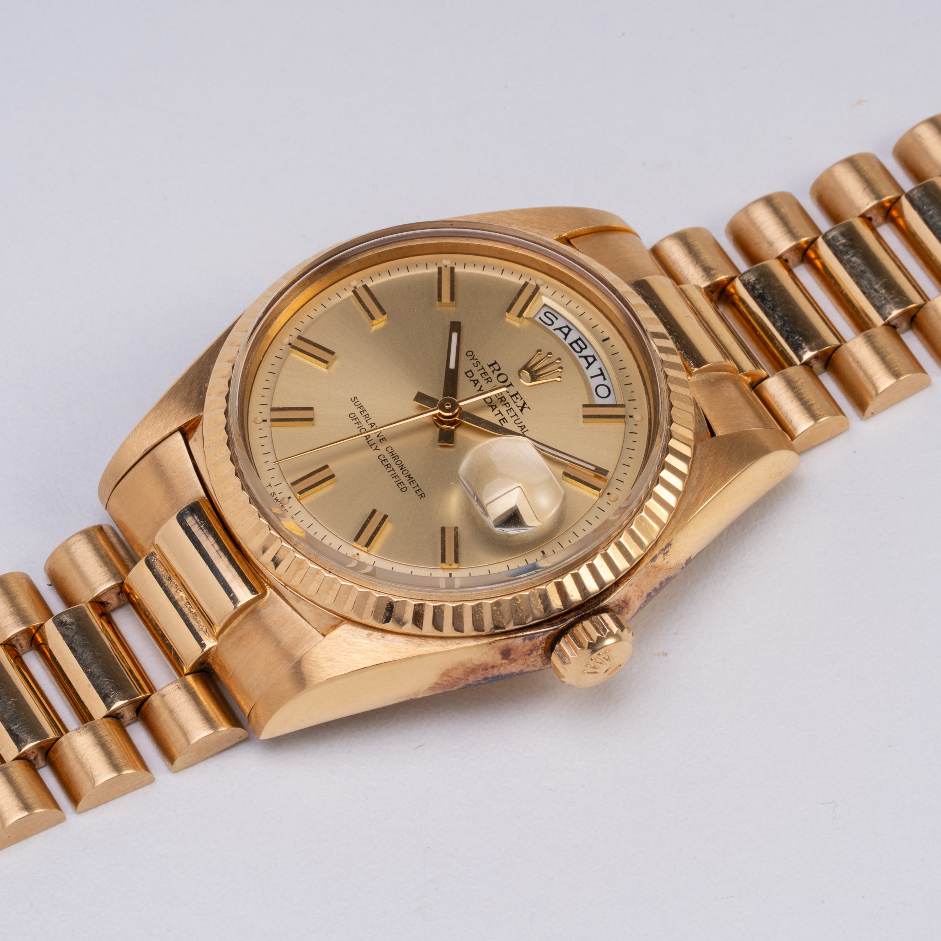 Rolex - Day Date 1803 con quadrante WideBoy e bracciale President D'Agosto, oro giallo 18 kt