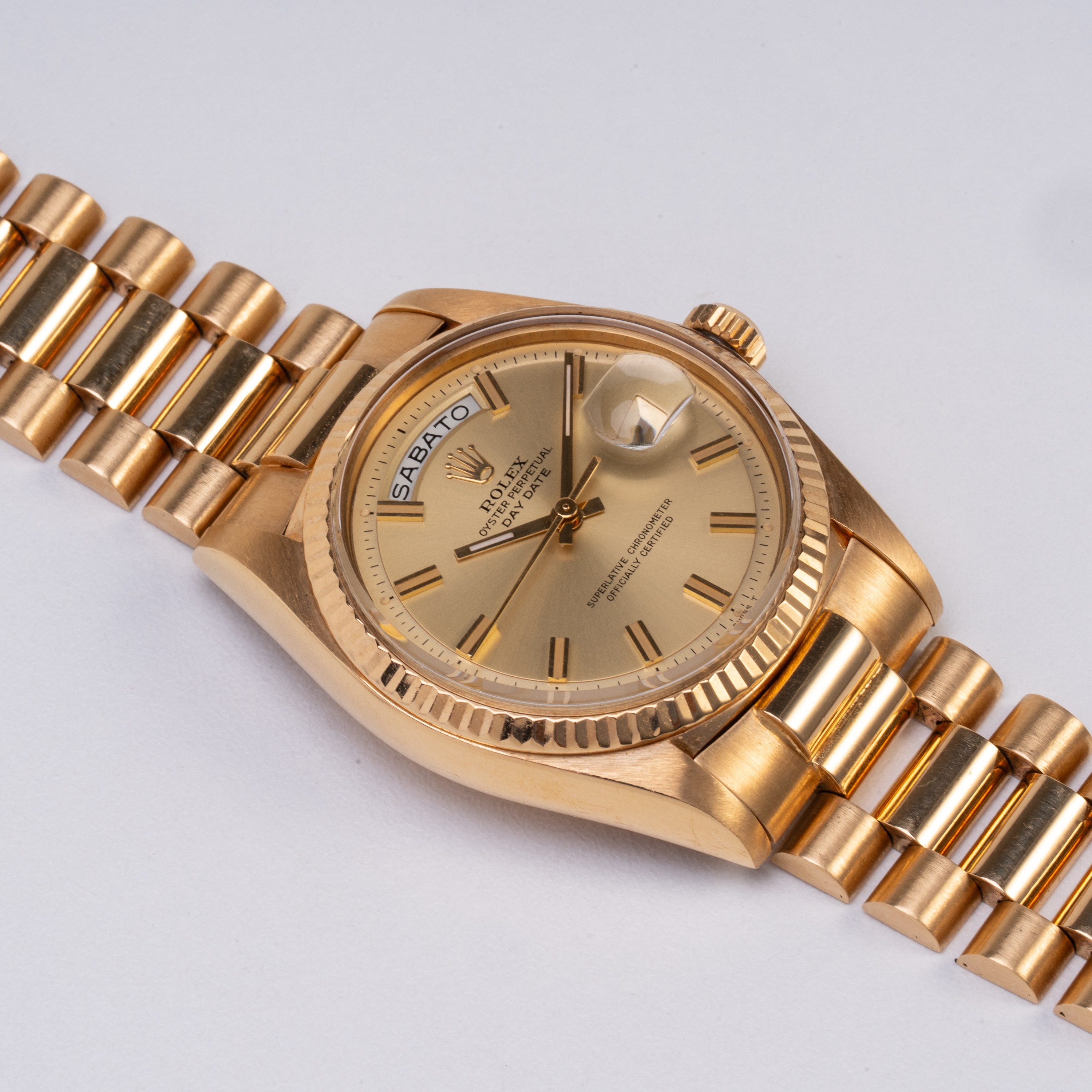 Rolex - Day Date 1803 con quadrante WideBoy e bracciale President D'Agosto, oro giallo 18 kt