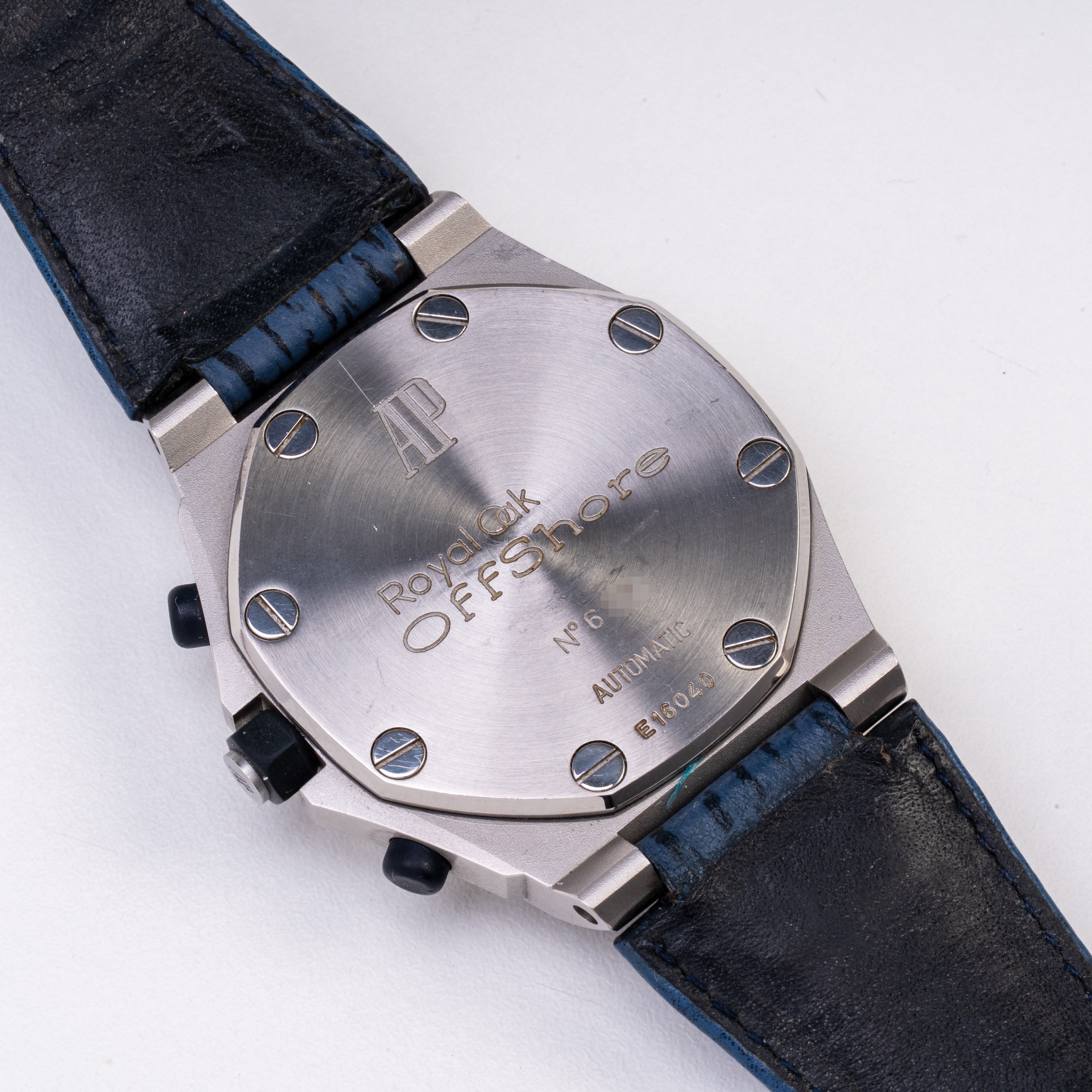 Audemars Piguet - Royal Oak Offshore, cronografo automatico in acciaio con quadrante tapisserie b...