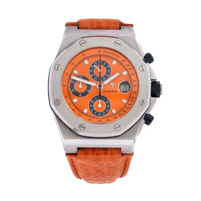 Royal Oak Offshore 25770ST Cronografo automatico in acciaio con quadrante arancione