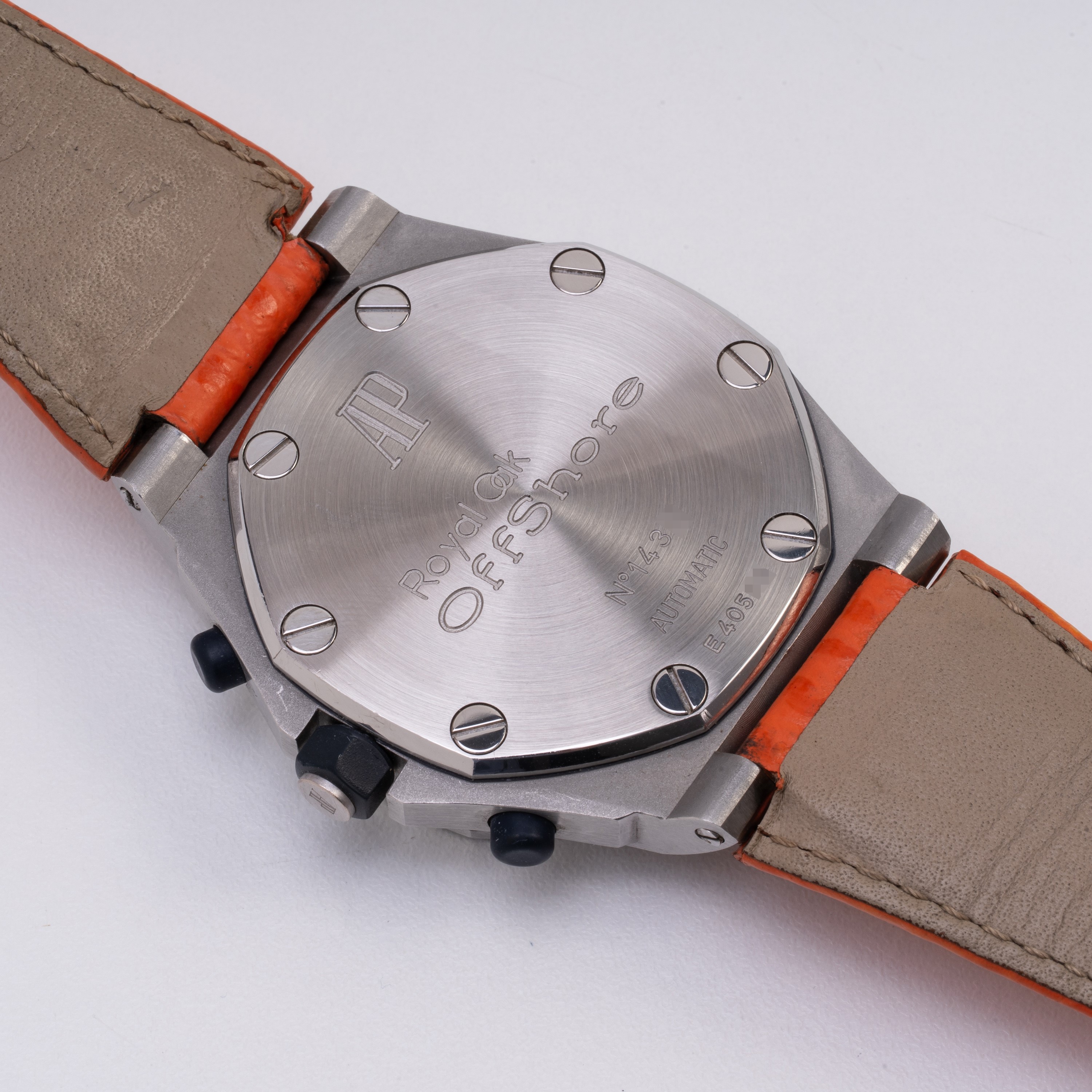 Audemars Piguet - Royal Oak Offshore 25770ST Cronografo automatico in acciaio con quadrante aranc...