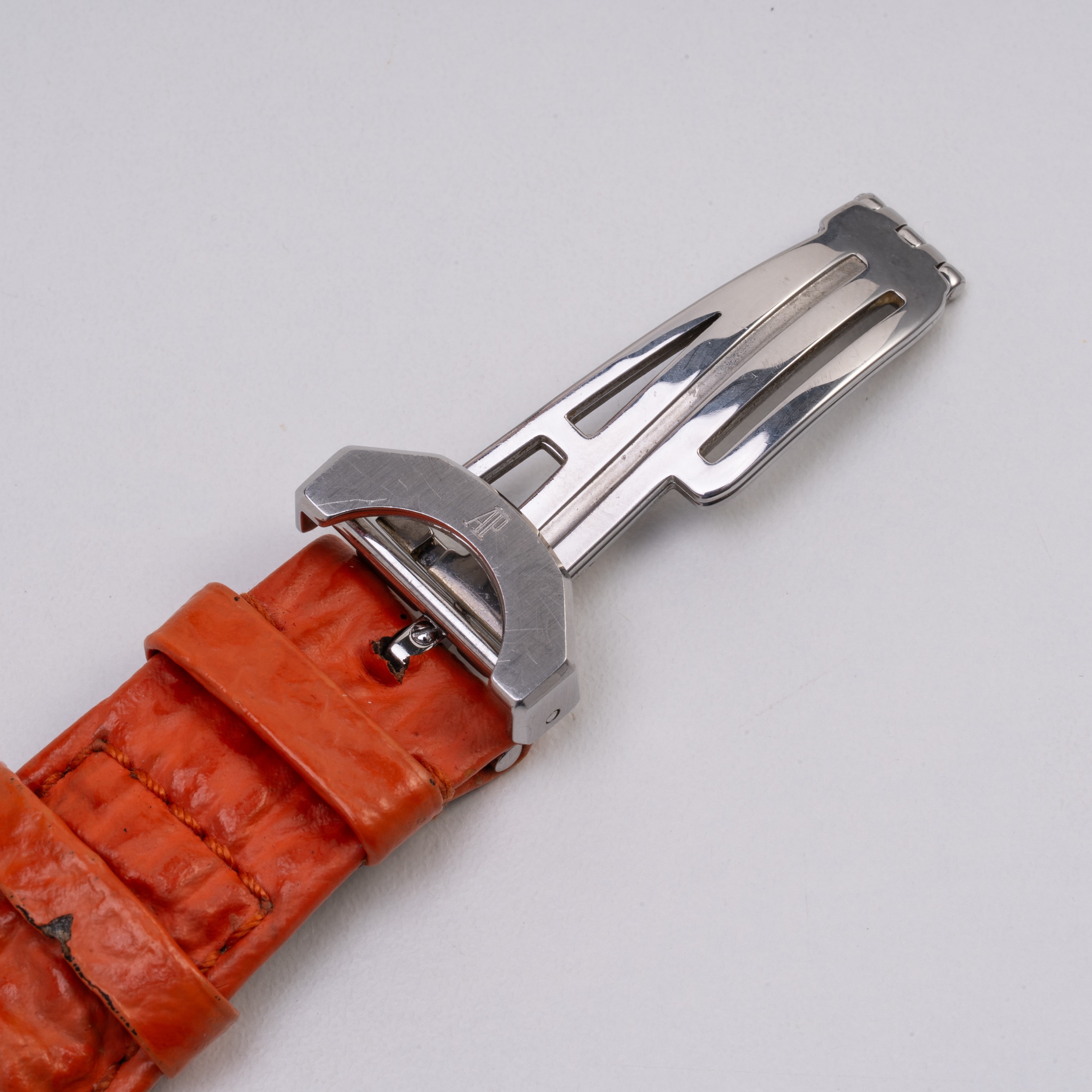 Audemars Piguet - Royal Oak Offshore 25770ST Cronografo automatico in acciaio con quadrante aranc...