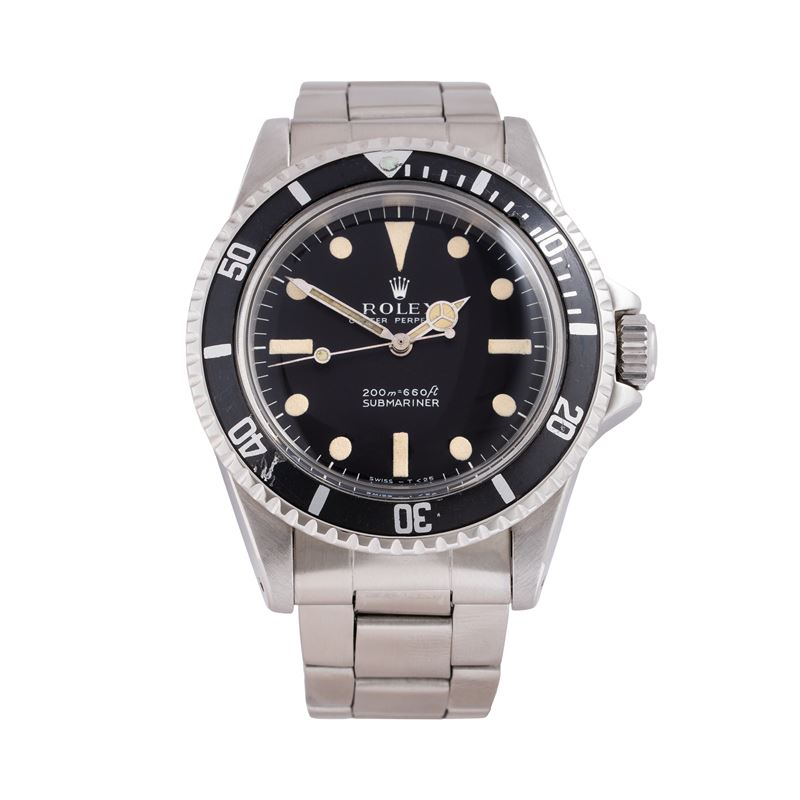 Rolex - Submariner 5513, orologio solo tempo automatico in acciaio con quadrante nero “Meter Firs...