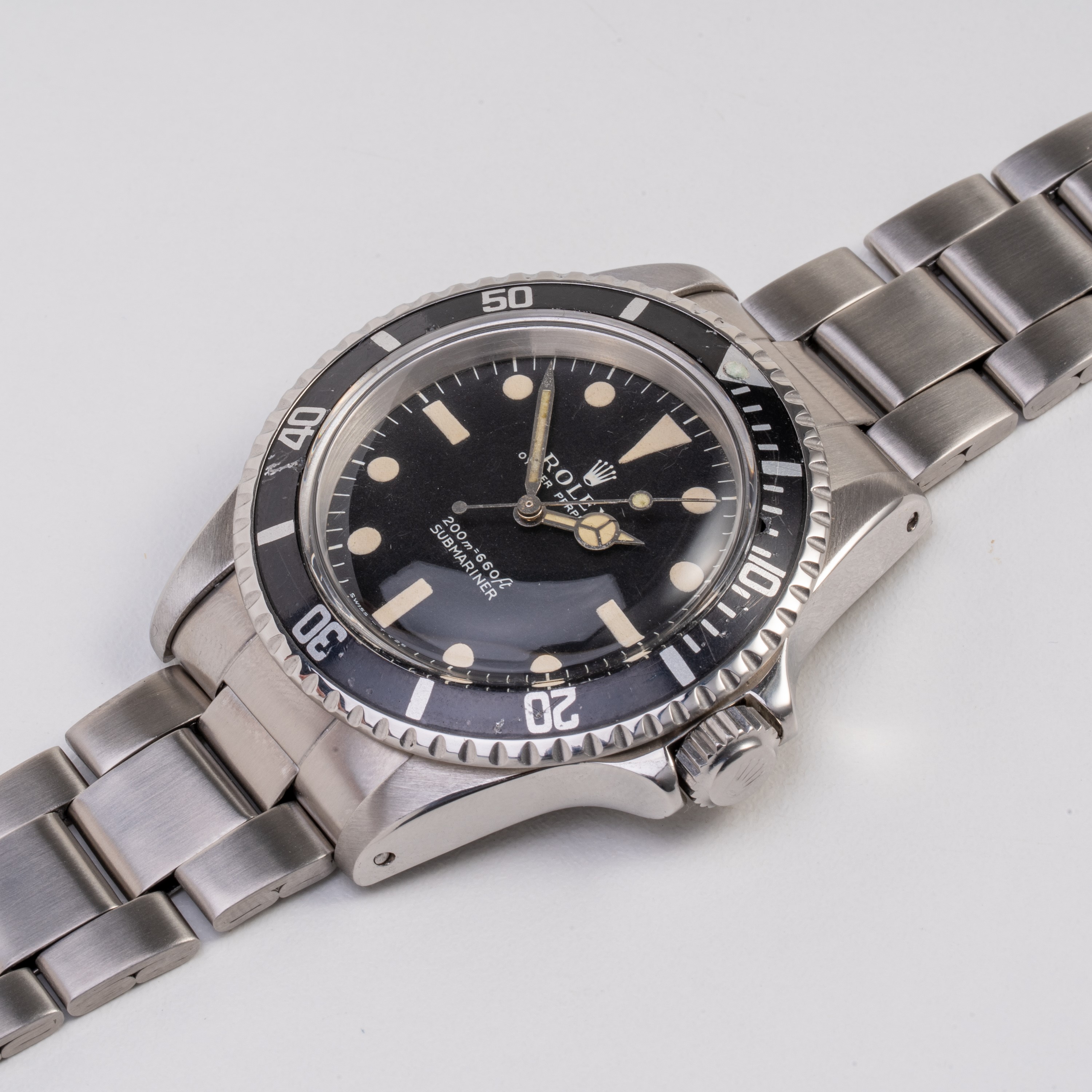 Rolex - Submariner 5513, orologio solo tempo automatico in acciaio con quadrante nero “Meter Firs...