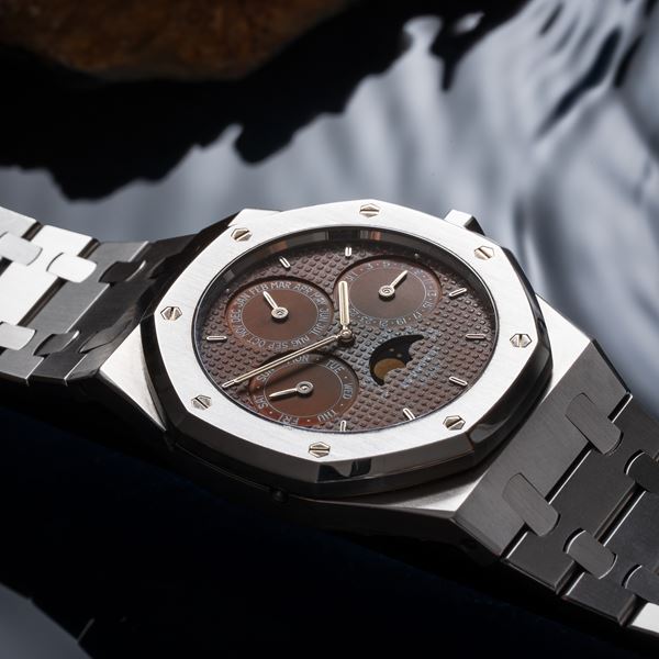 AUDEMARS PIGUET - ROYAL OAK FULL CALENDAR CALENDARIO COMPLETO IN ACCIAIO A CARICA AUTOMATICA CON QUADRANTE  [..]