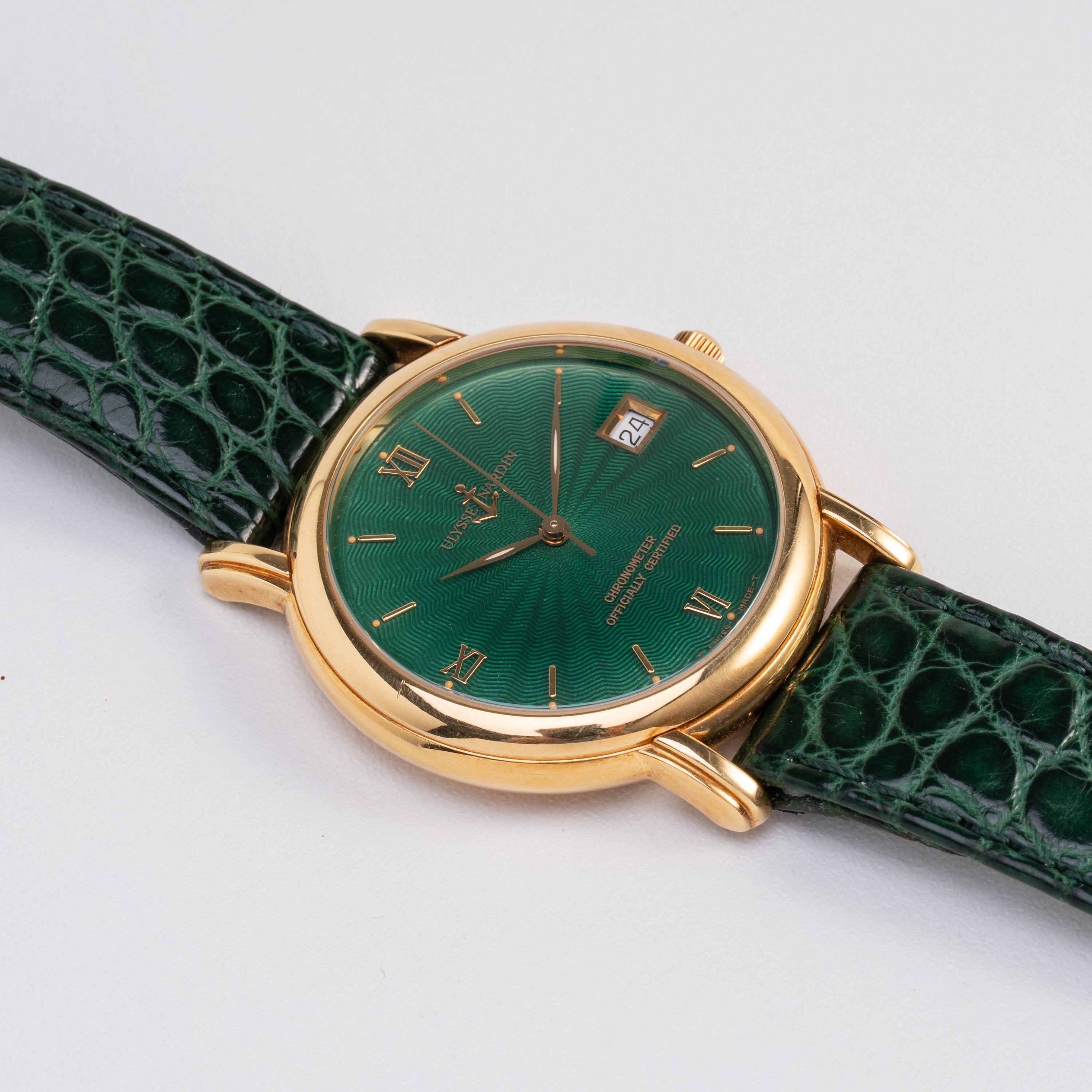 Ulysse Nardin - San Marco, orologio solo tempo in oro giallo 18 kt con quadrante guilloché smalta...