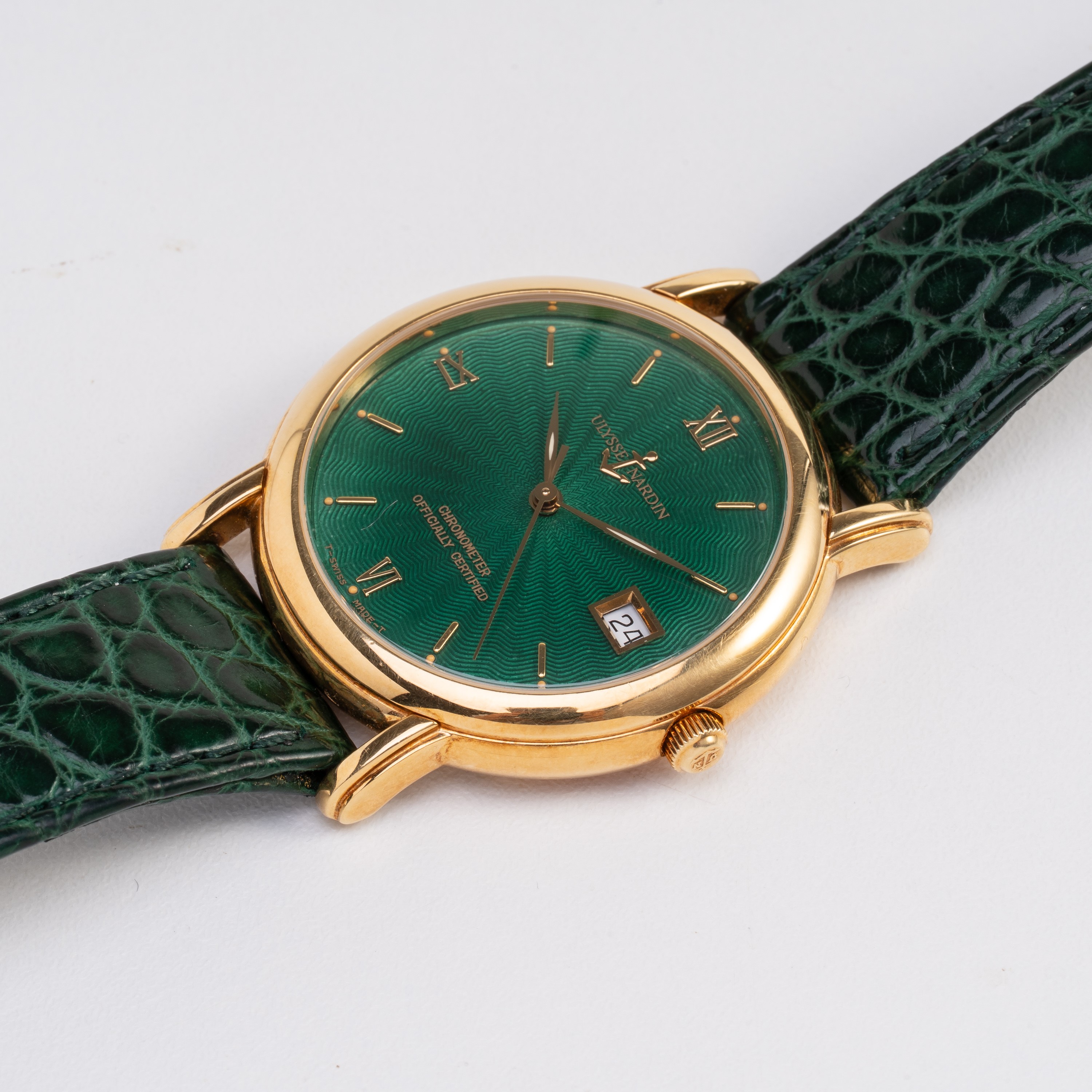 Ulysse Nardin - San Marco, orologio solo tempo in oro giallo 18 kt con quadrante guilloché smalta...