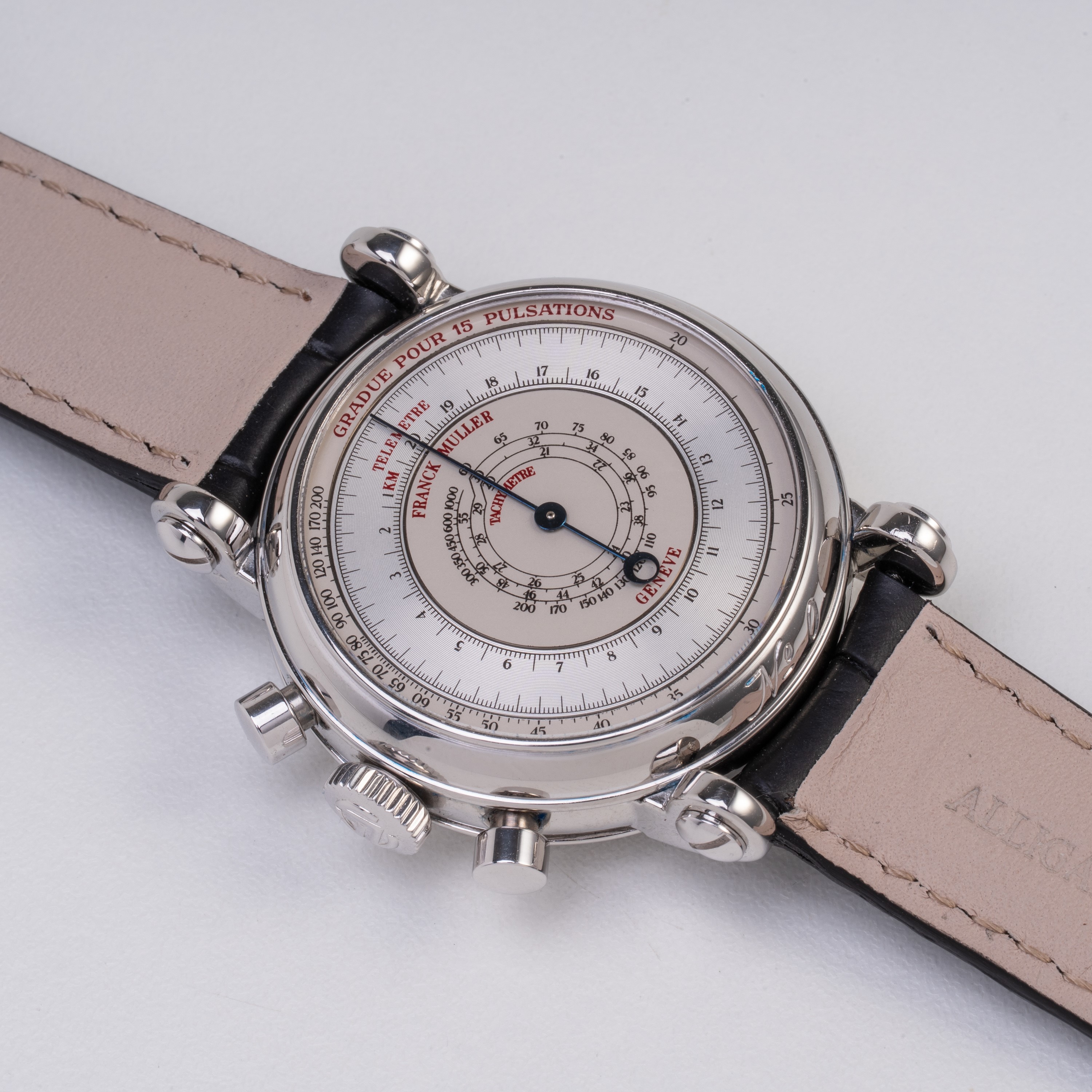 Franck Muller - Chronograph double face 7000 CC DF, cronografo a carica manuale in platino con qu...