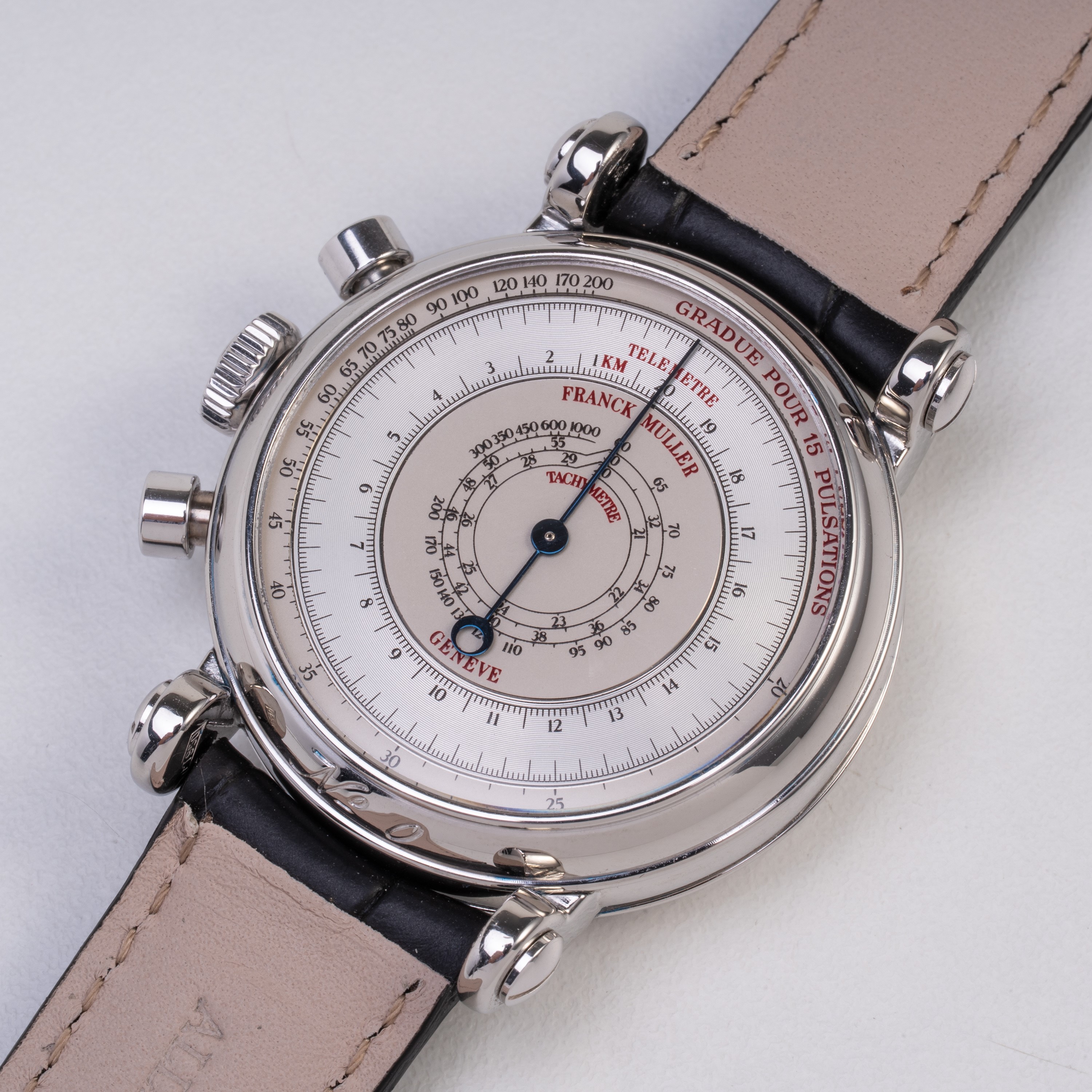 Franck Muller - Chronograph double face 7000 CC DF, cronografo a carica manuale in platino con qu...