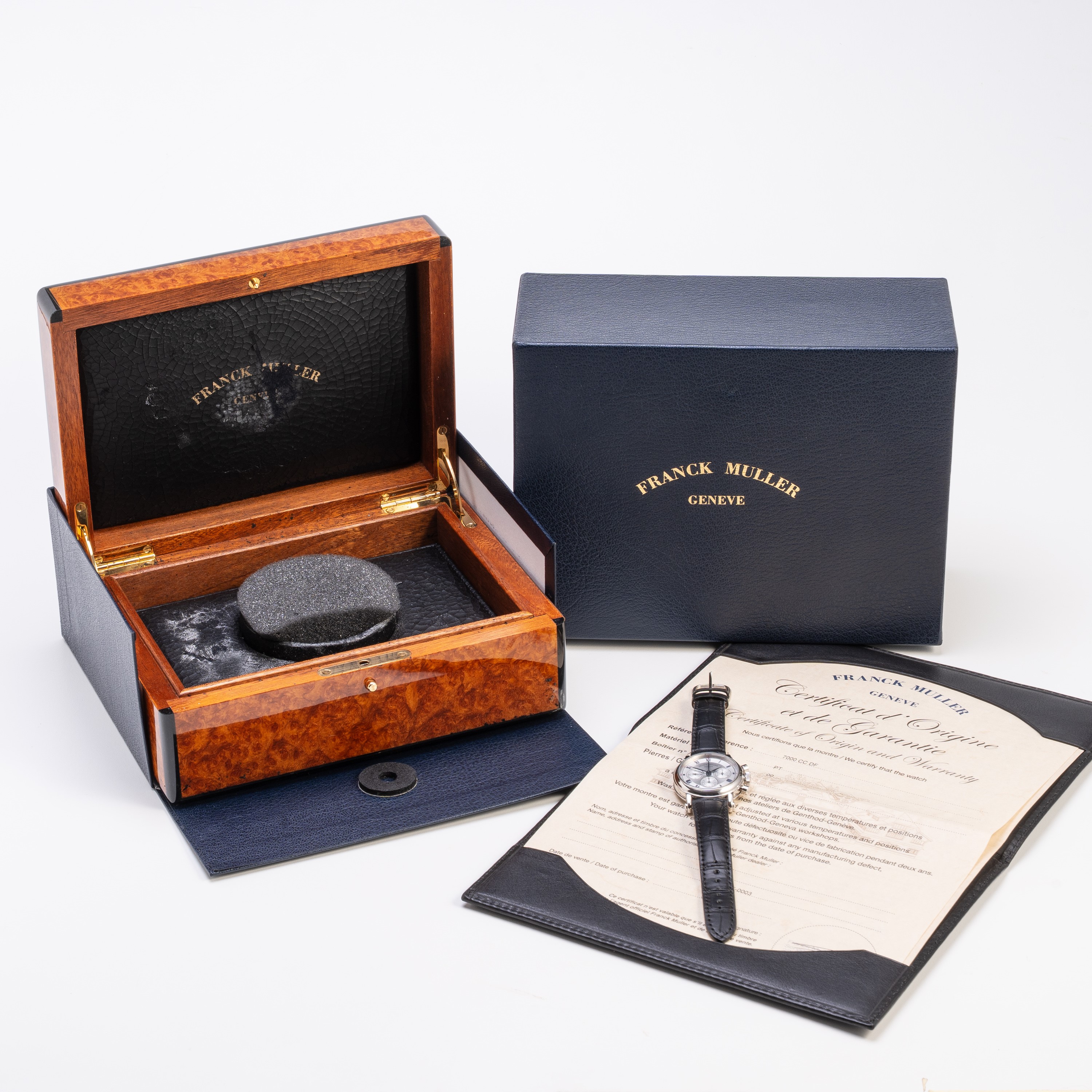 Franck Muller - Chronograph double face 7000 CC DF, cronografo a carica manuale in platino con qu...