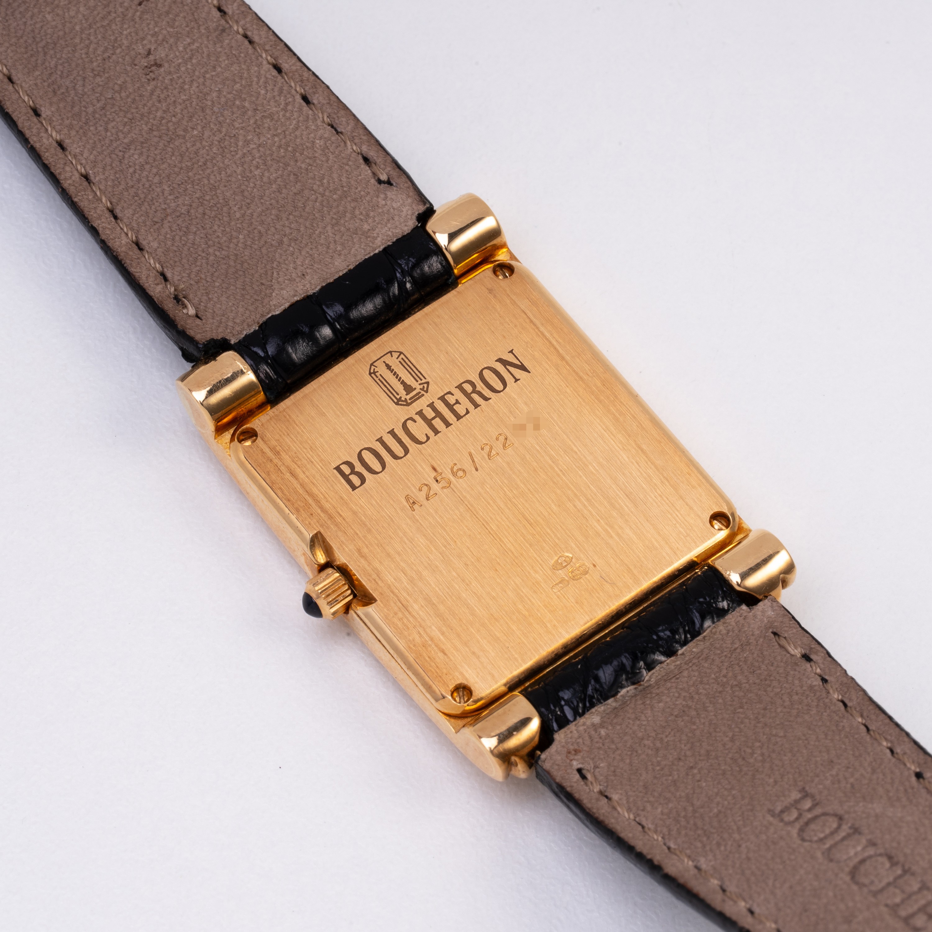 Boucheron - Reflet — Orologio solo tempo al quarzo in oro giallo 18kt con quadrante champagne