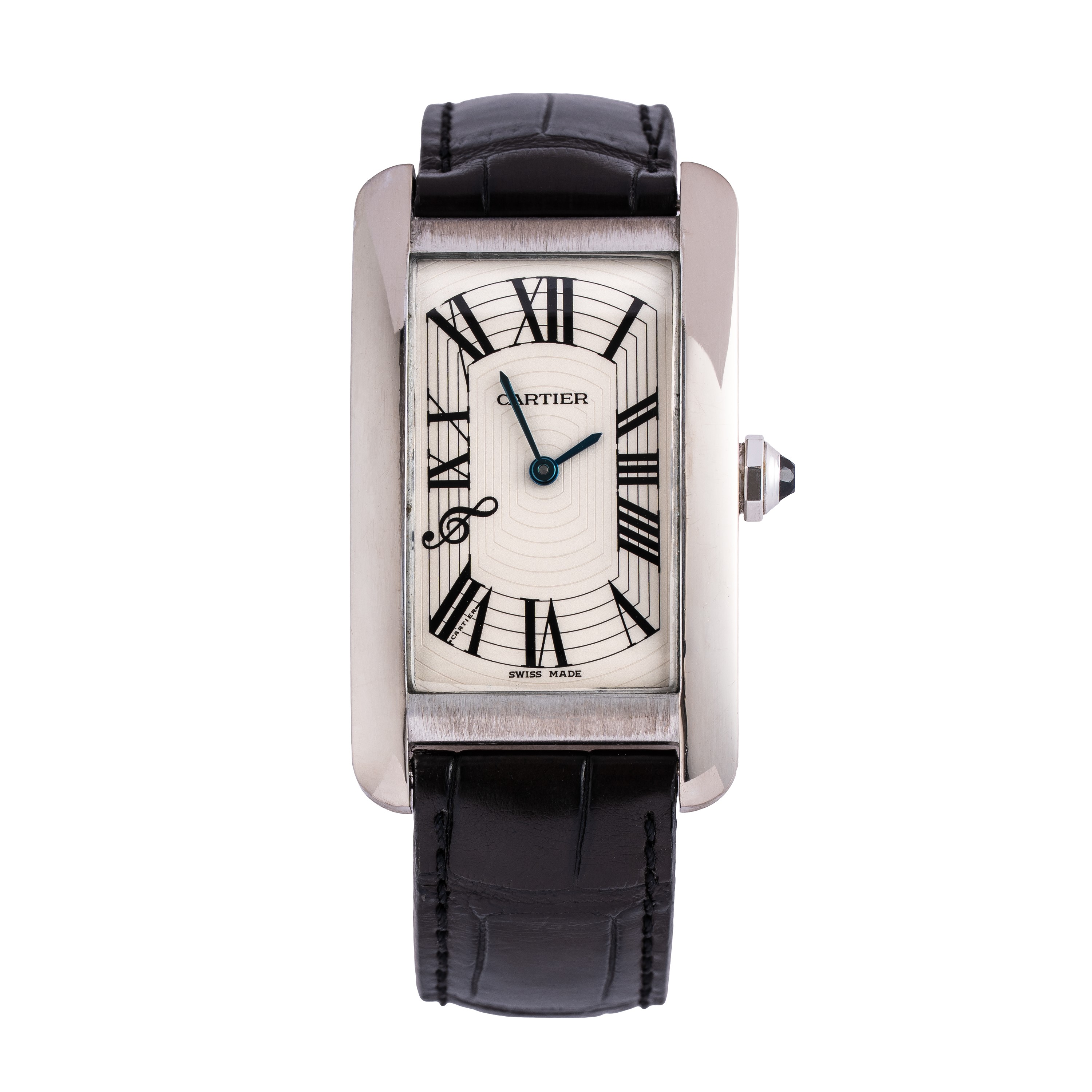 Cartier - Tank Americaine, orologio solo tempo automatico in oro bianco 18 kt (Ref. 1741, 2004)
