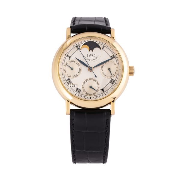 IWC - IWC - PORTOFINO PERPETUEL CALENDARIO PERPETUO A CARICA AUTOMATICA IN ORO GIALLO 18KT CON QUADRANTE ARGENTE'