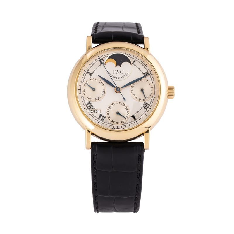 Iwc - Portofino Perpetuel 2007, calendario perpetuo automatico in oro giallo 18 kt (Ref. IW3541)