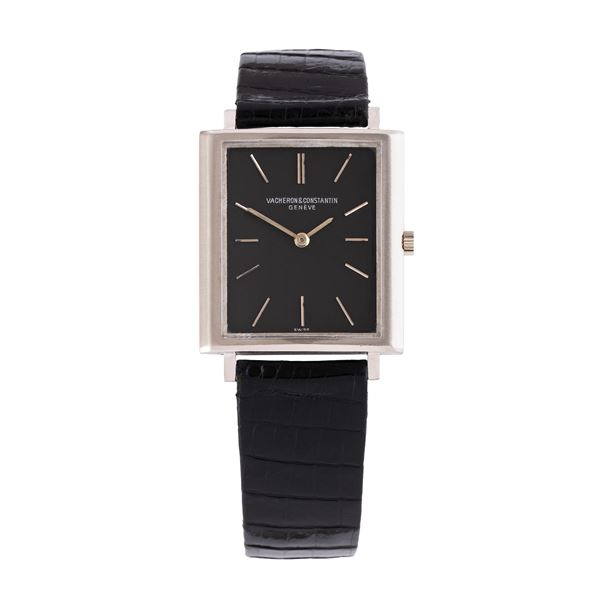 VACHERON CONSTANTIN - VACHERON CONSTANTIN OROLOGIO SOLO TEMPO A CARICA MANUALE IN ORO BIANCO 18KT E QUADRANTE NERO
