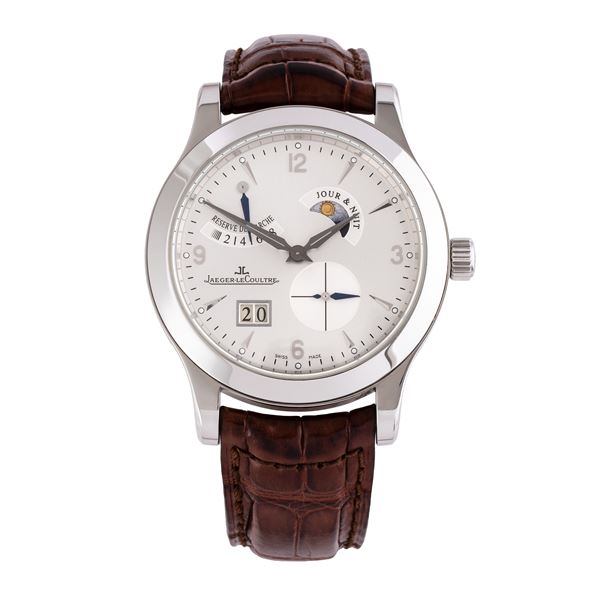 JAEGER LE COULTRE - JAEGER LECOULTRE - MASTER CONTROL 8 DAYS OROLOGIO SOLO TEMPO A CARICA MANUALE IN ACCIAIO CON RISERVA DI CARICA, FASI LUNA E DATARIO