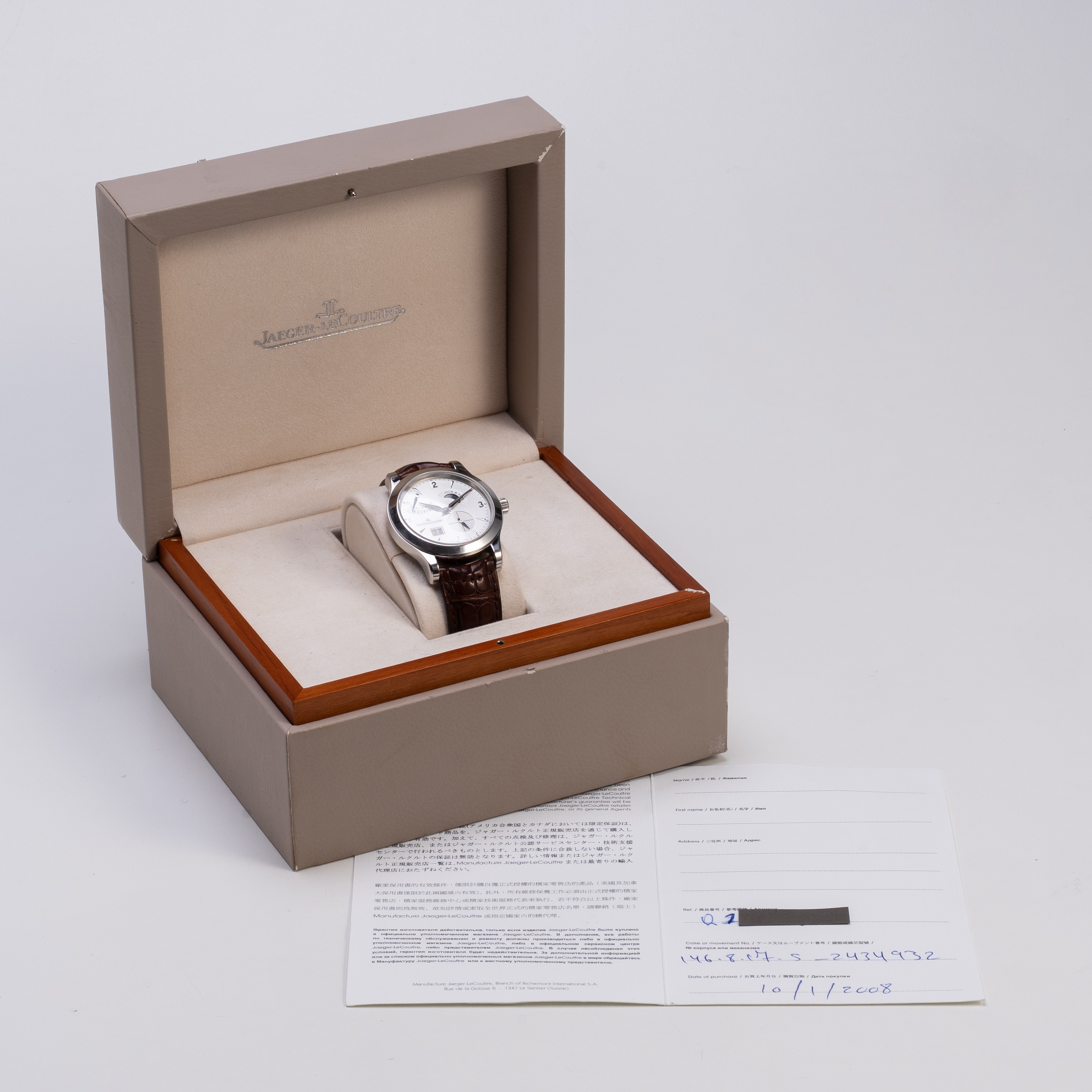 Jaeger le Coultre - Jaeger-LeCoultre, Master Control 8 Days Q1608420 (2008) — orologio solo tempo...