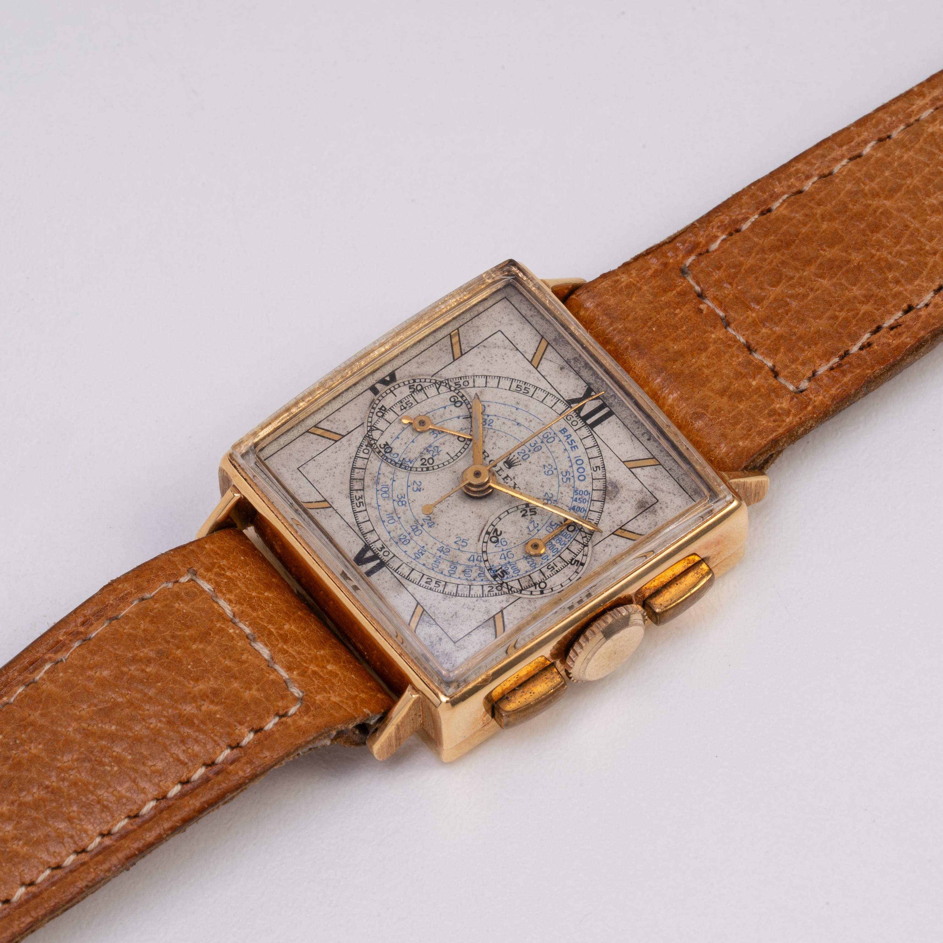 Rolex - Cronografo Cioccolatino in oro giallo 18 kt con quadrante bianco e scala telemetrica