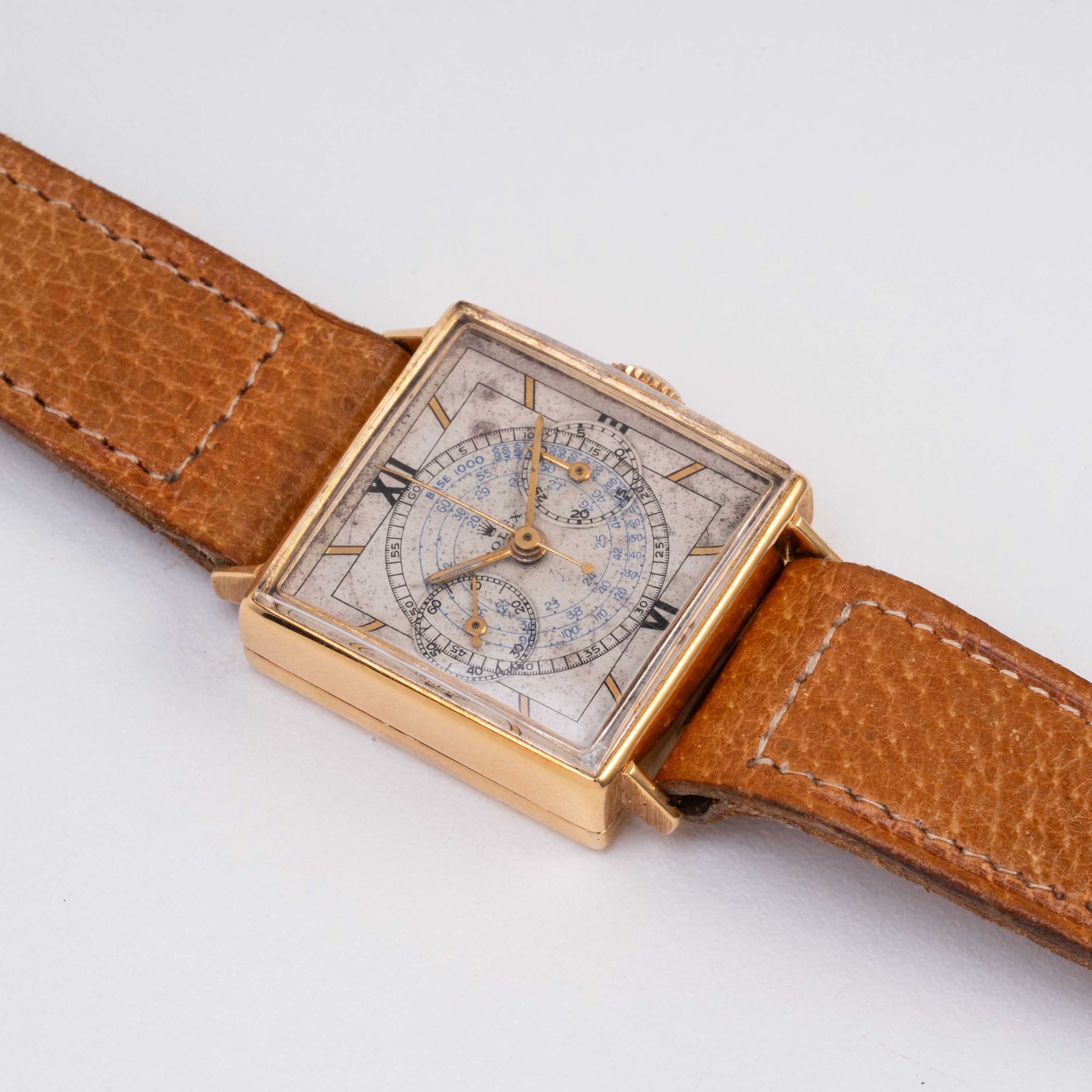 Rolex - Cronografo Cioccolatino in oro giallo 18 kt con quadrante bianco e scala telemetrica