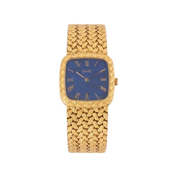 PIAGET - PIAGET OROLOGIO SOLO TEMPO A CARICA MANUALE IN ORO GIALLO 18KT CON QUADRANTE LAPISLAZZULI E BRACCIALE INTEGRATO IN ORO GIALLO 18KT