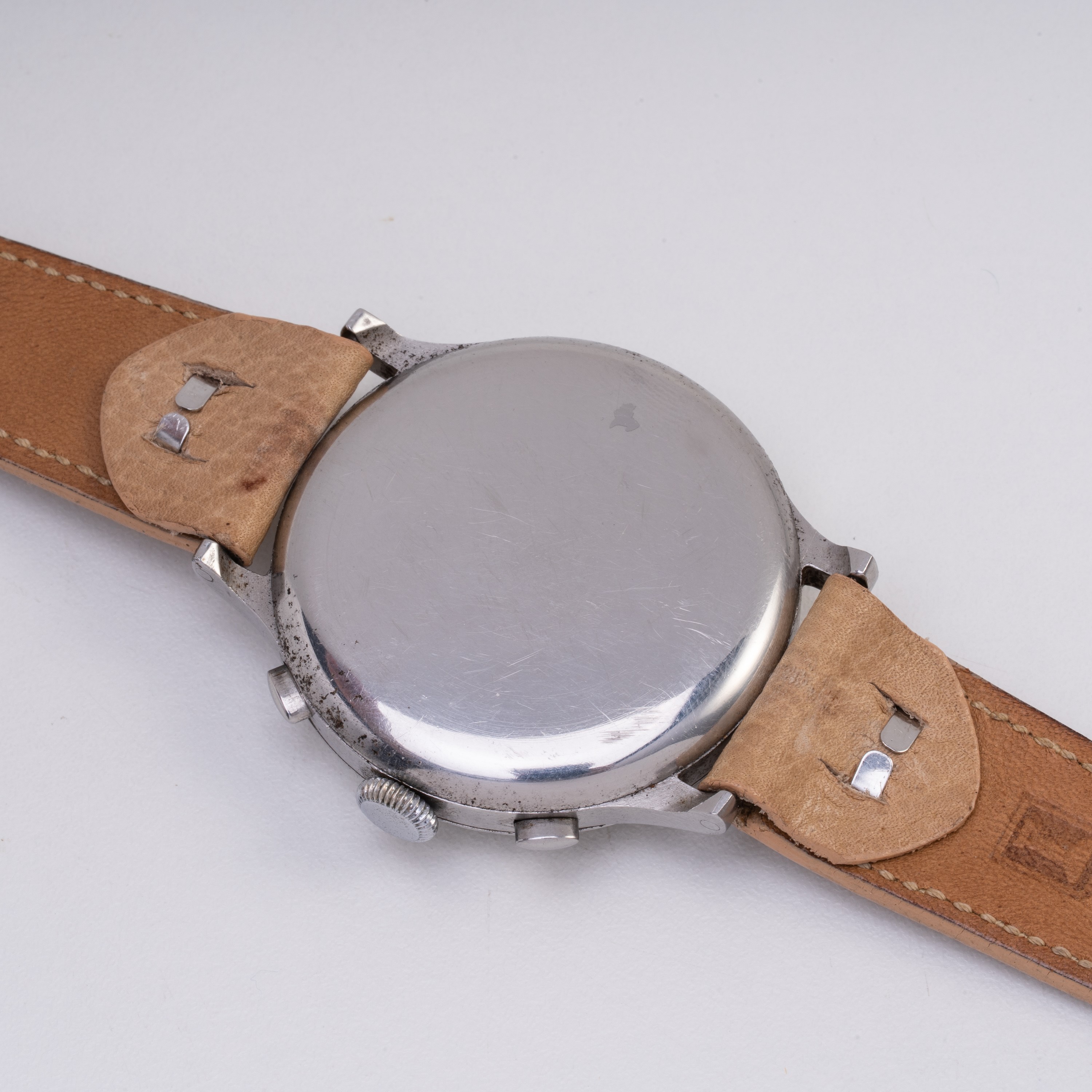 Eberhard - Pre Extrafort – cronografo manuale in acciaio con quadrante bitonale specchiato e scal...