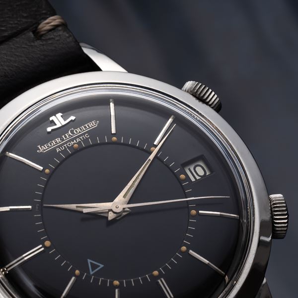 JAEGER LE COULTRE - JAEGER LECOULTRE - MEMOVOX SVEGLIARINO A CARICA AUTOMATICA IN ACCIAIO CON QUADRANTE NERO GILT