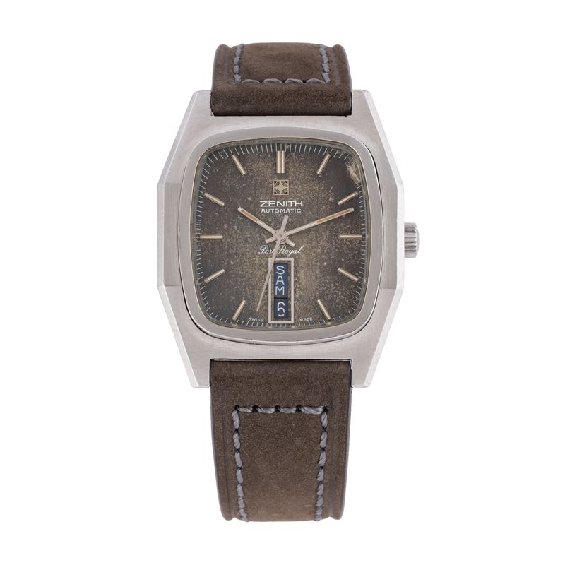 Zenith - Port Royal Day-Date, orologio automatico in acciaio con quadrante tropicale