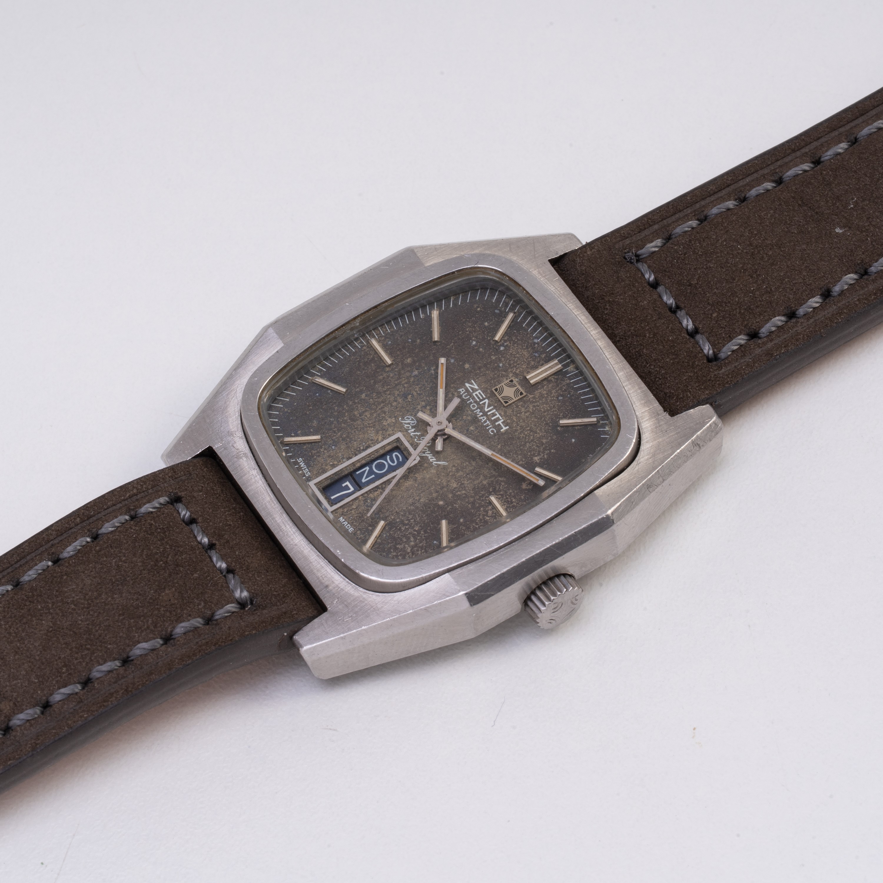 Zenith - Port Royal Day-Date, orologio automatico in acciaio con quadrante tropicale